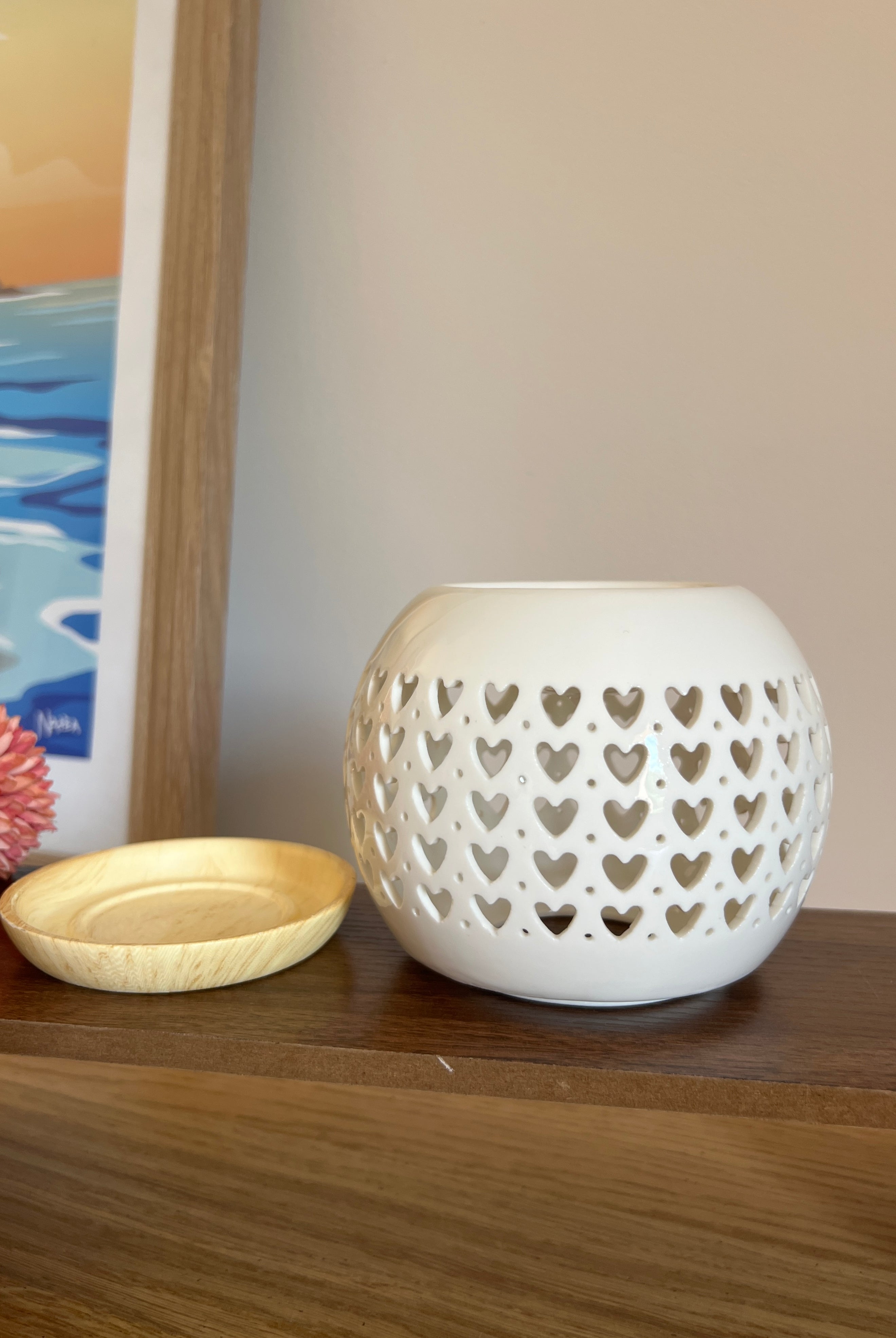 Brûleur cœur pour fondants parfumés créant une ambiance chaleureuse