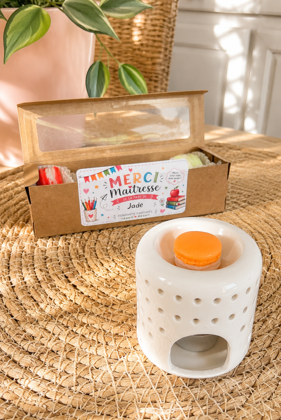 Coffret cadeau Merci Maîtresse fabriqué artisanalement en France