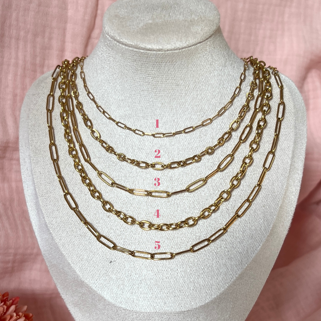 Chaînes en acier inoxydable – Base de ton collier à charms
