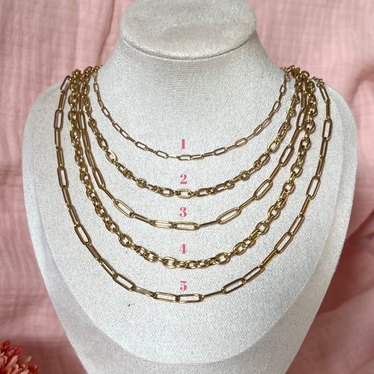 Chaînes en acier inoxydable – Base de ton collier à charms