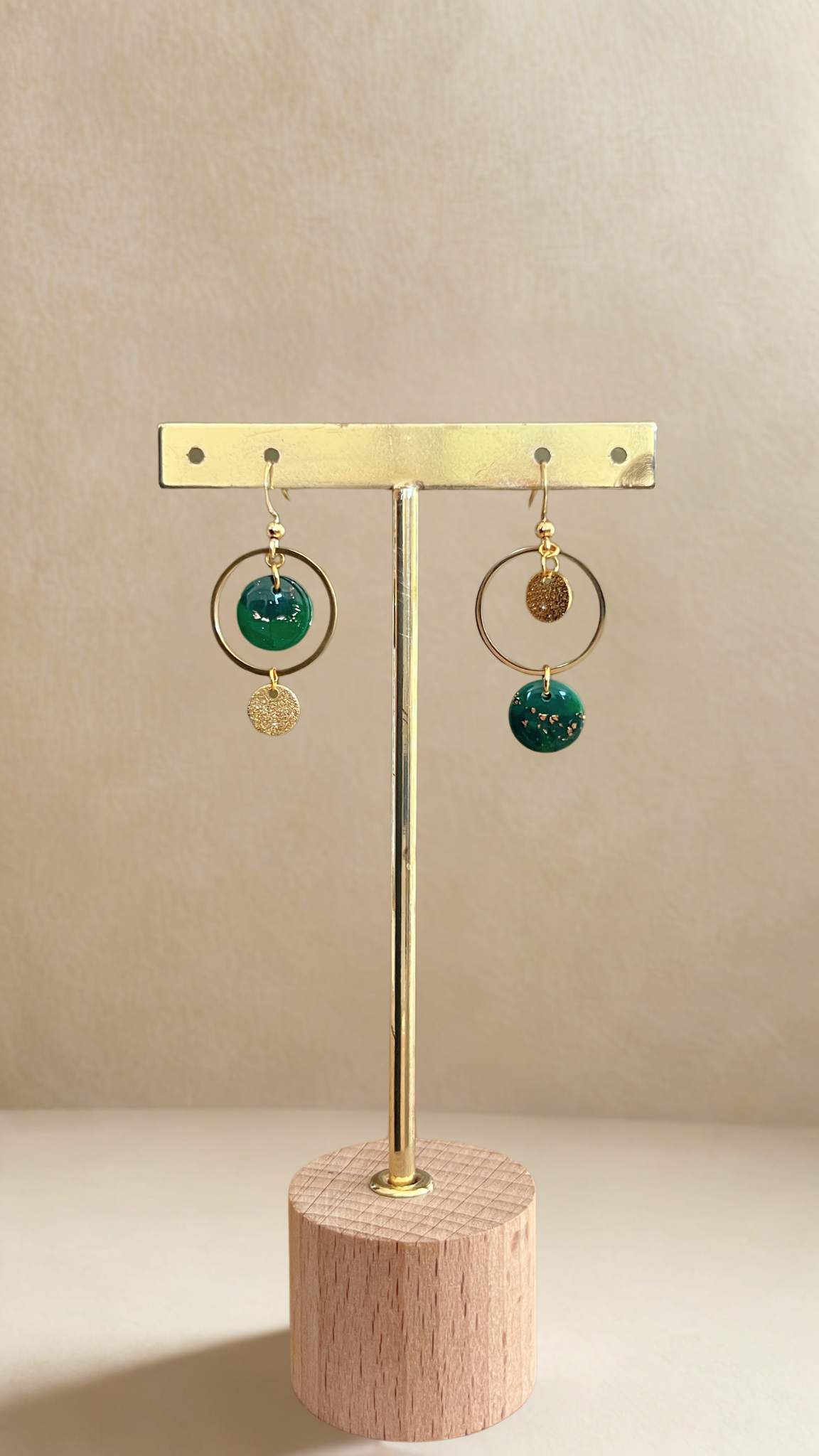 Boucles d'oreilles asymétriques Iris