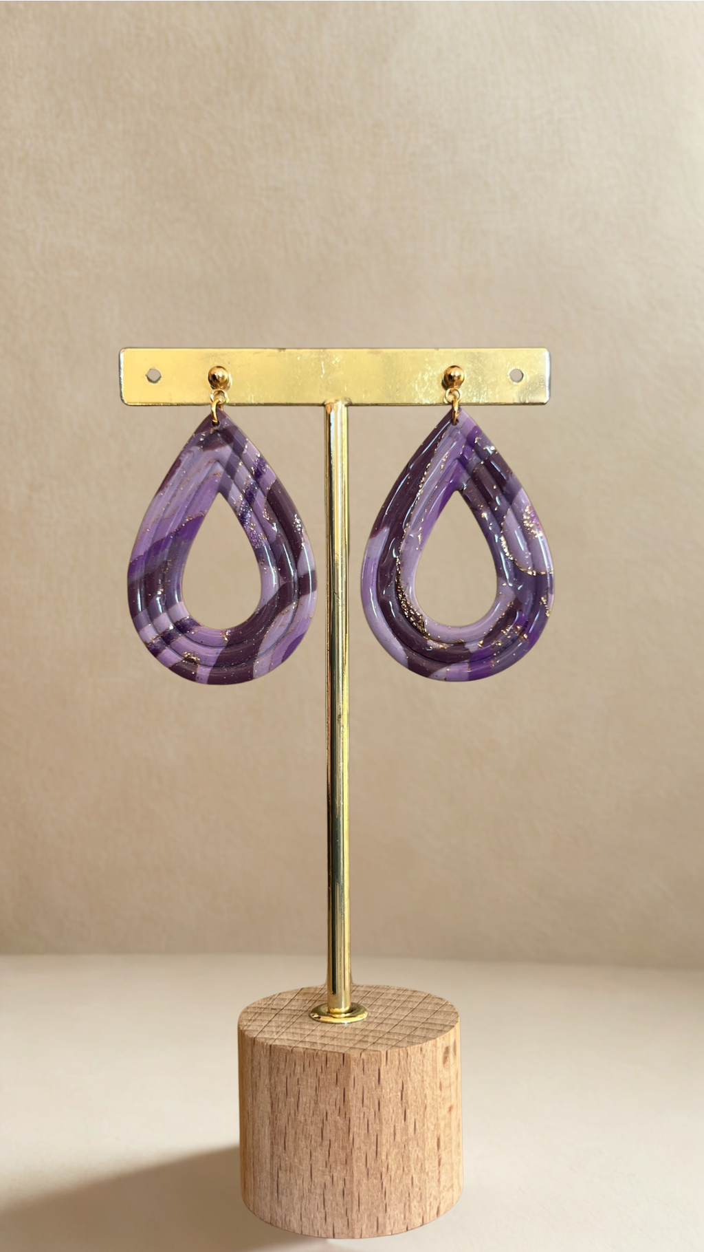 Boucles d'oreilles Jeanne - coloris violet