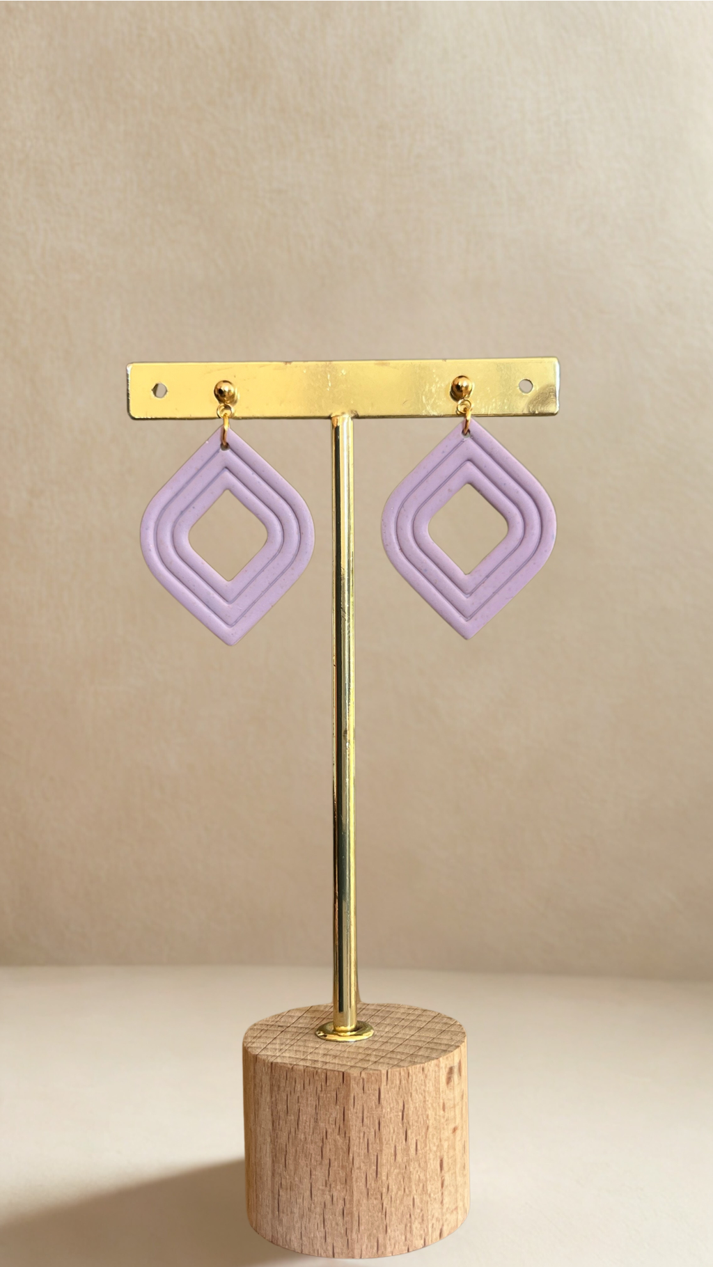 Boucles d'oreilles Olivia - coloris violet mat