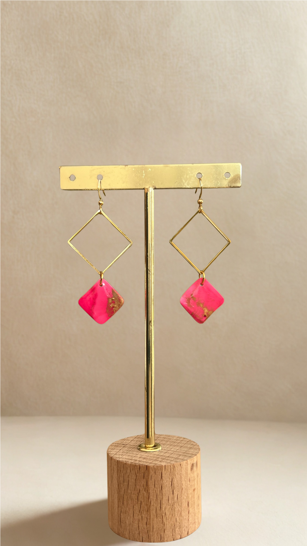 Boucles d’oreilles Clarisse – coloris rose
