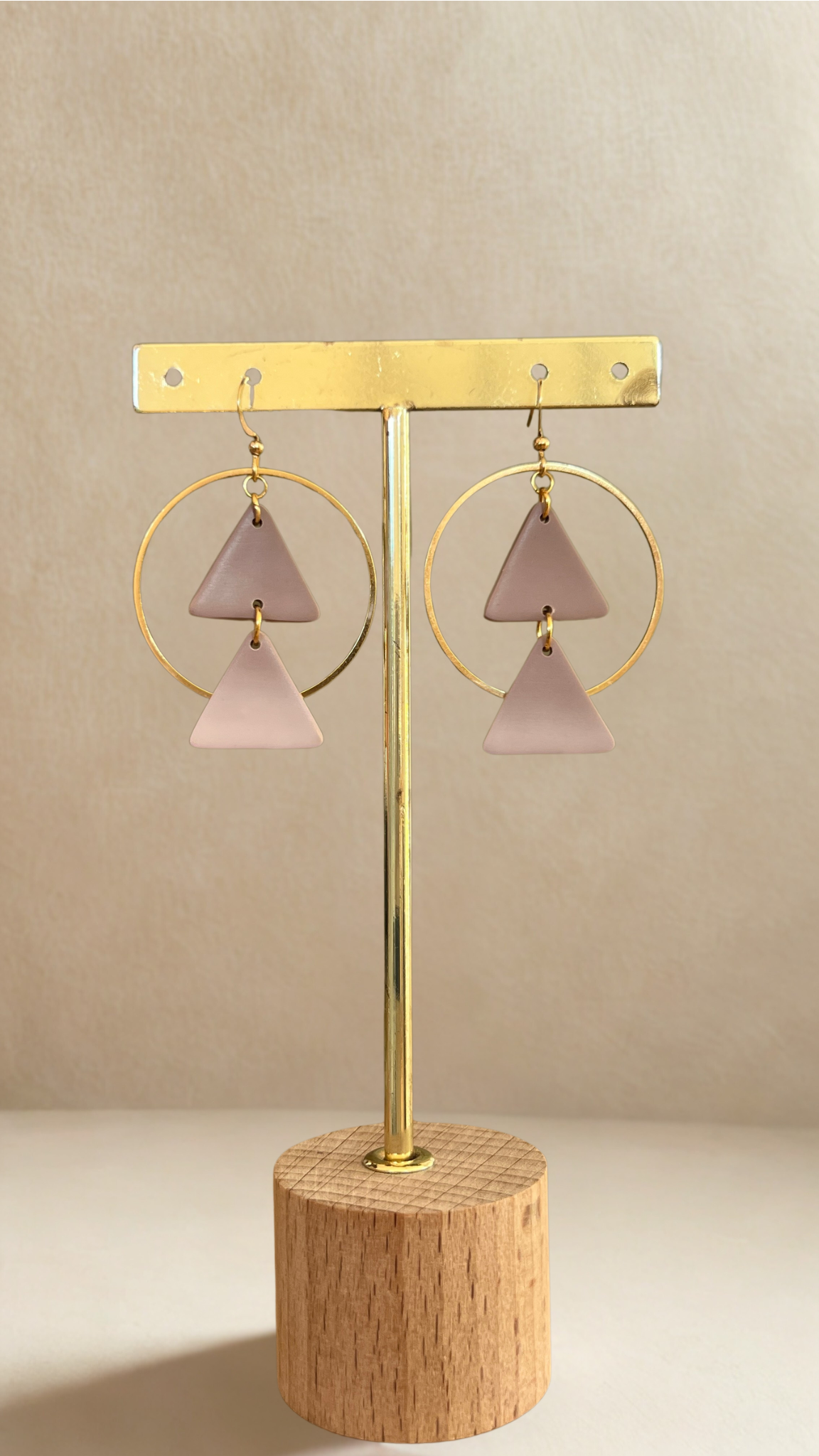 Boucles d'oreilles Isaé - coloris dégradé beige