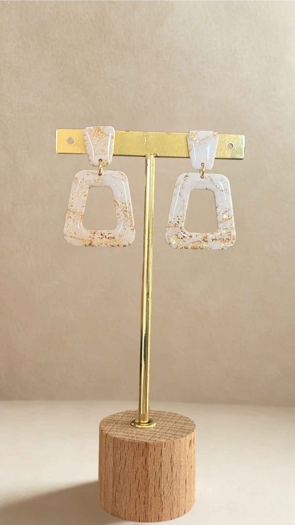 Boucles d'oreilles Azalée - coloris blanc