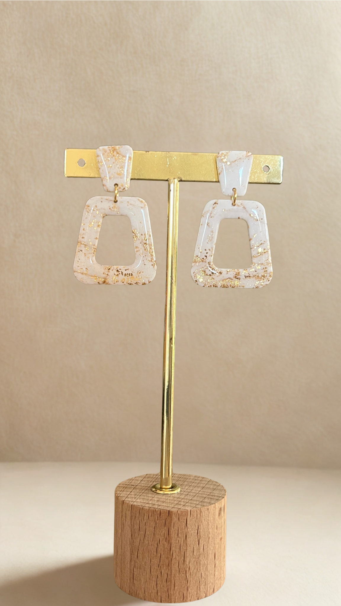 Boucles d'oreilles Azalée - coloris blanc