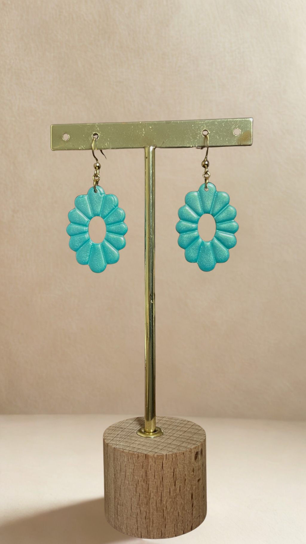 Boucles d'oreilles Luna - coloris turquoise