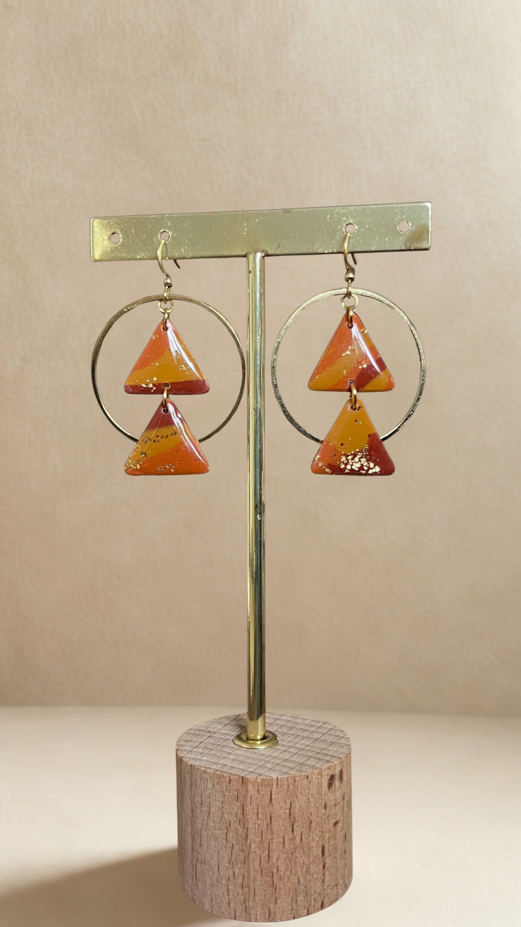 Boucles d'oreilles Isaé - coloris camel