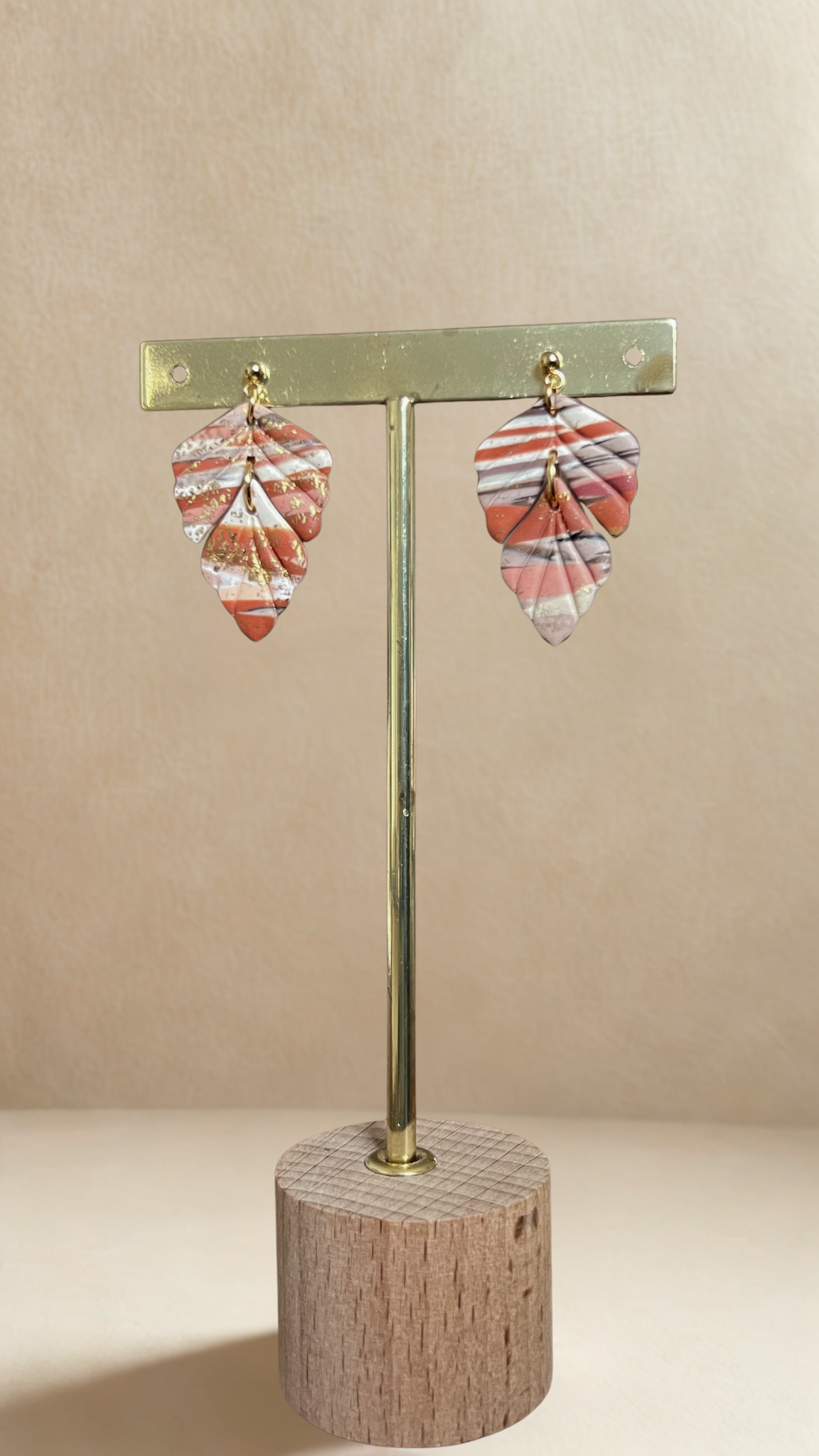 Boucles d'oreilles Alma - coloris nude