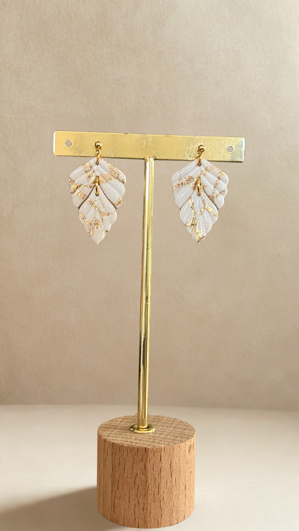 Boucles d'oreilles Alma - coloris blanc