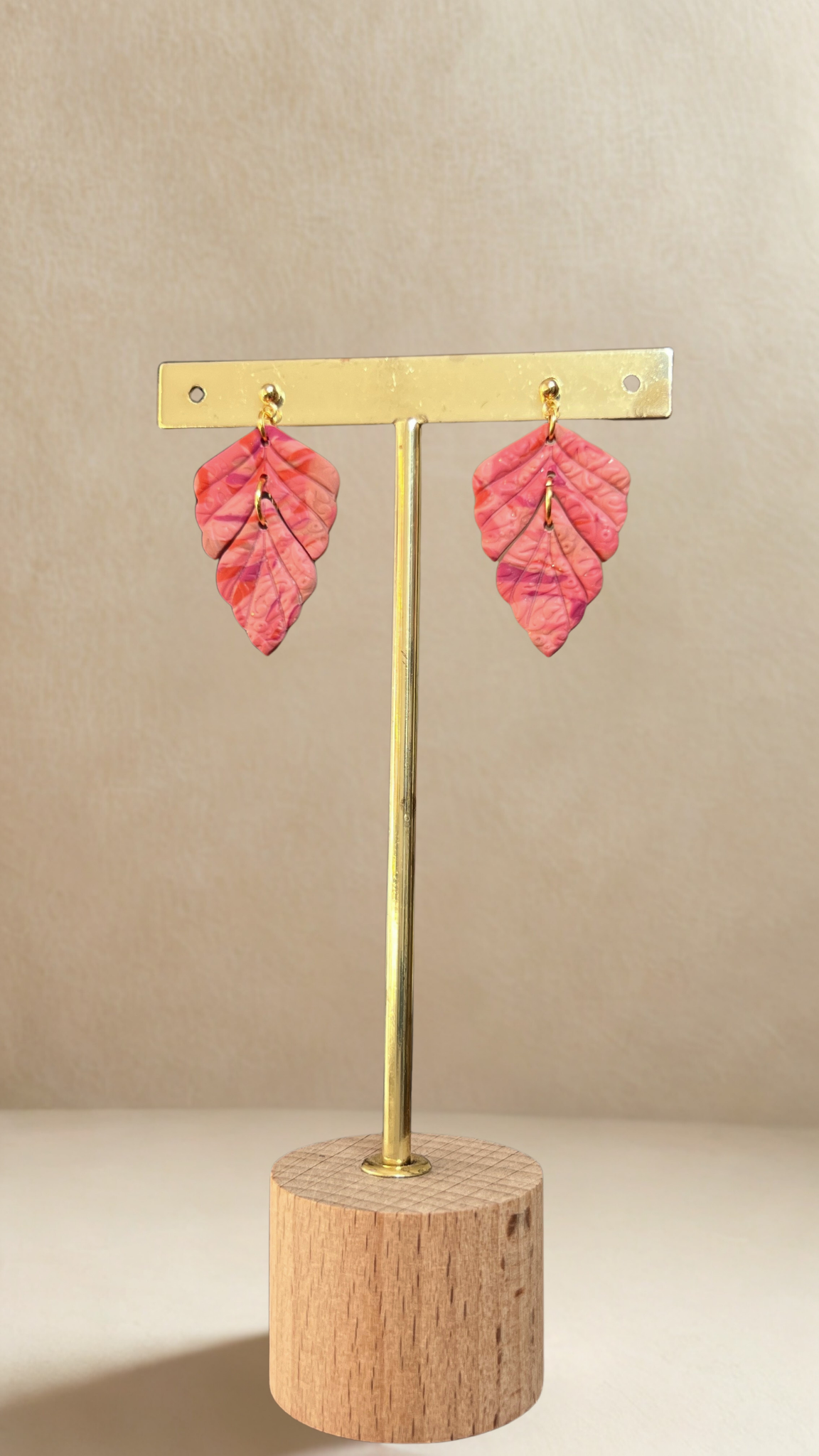 Boucles d'oreilles Alma - coloris nuances de rose