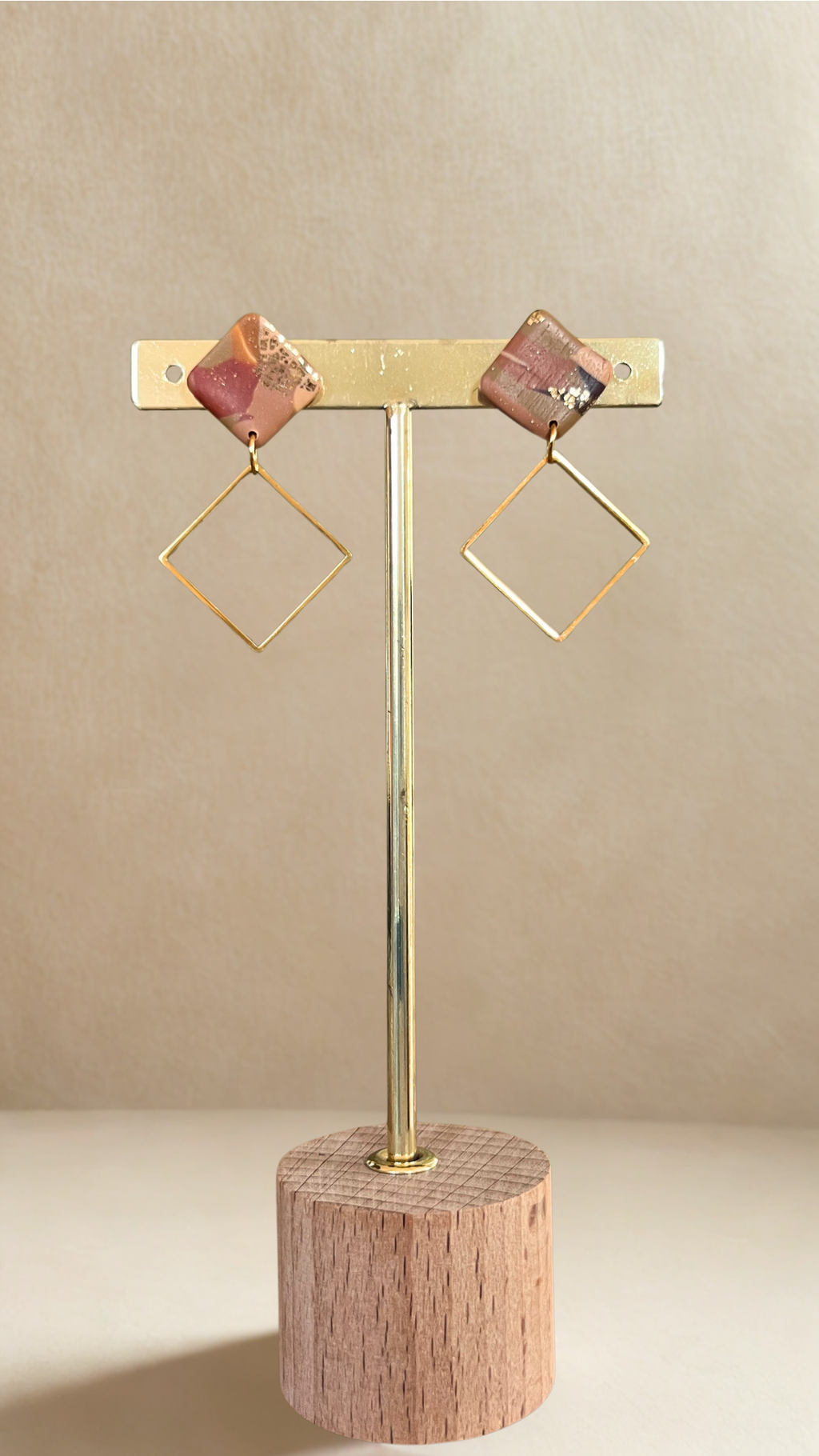 Boucles d’oreilles Liv – coloris mélange de marrons