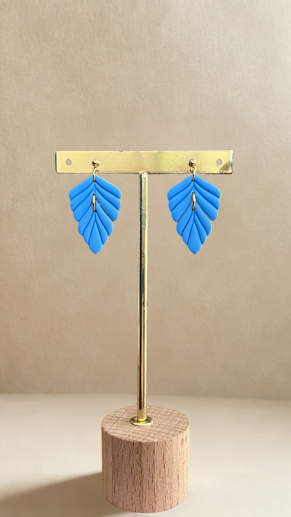 Boucles d'oreilles Alma - coloris bleu clair