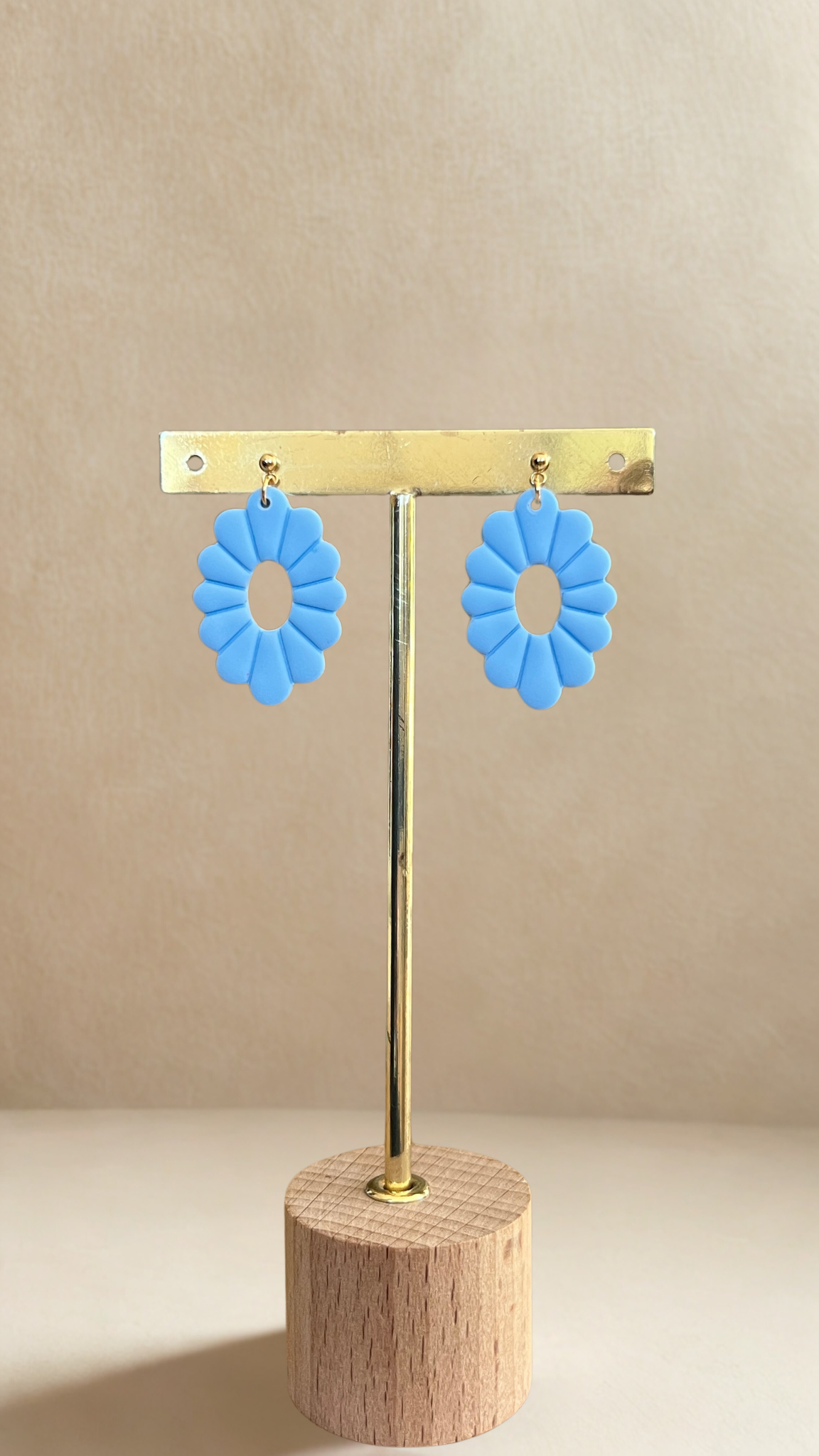 Boucles d'oreilles Luna - coloris bleu clair