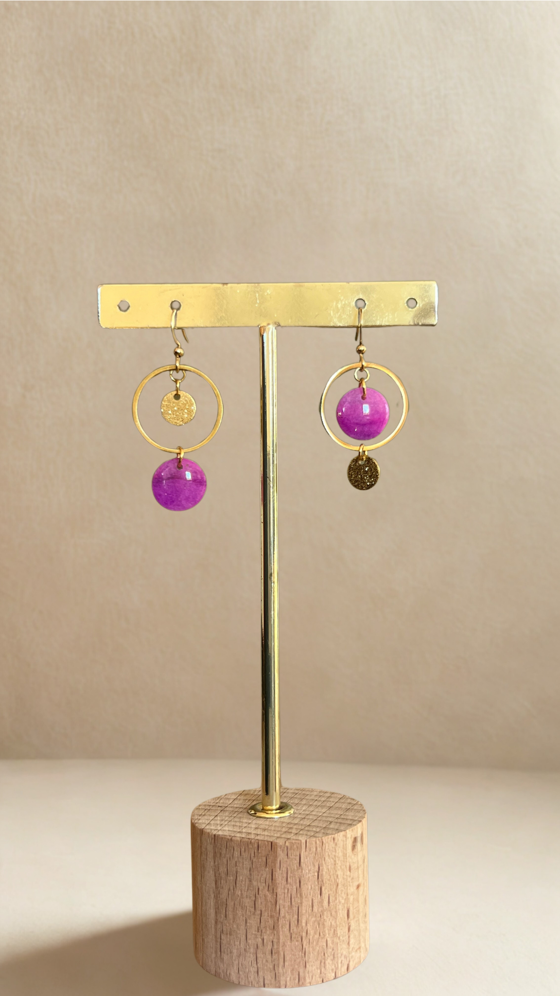 Boucles d'oreilles asymétriques Iris
