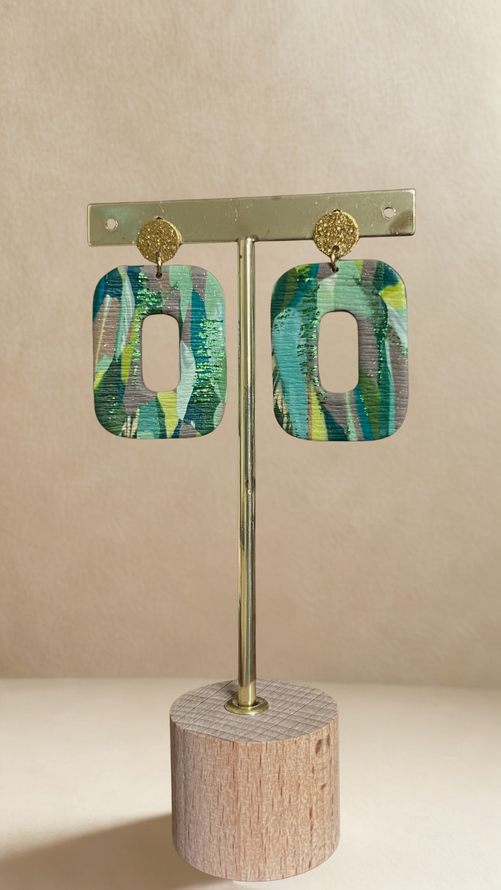 Boucles d'oreilles Calliopée - coloris vert