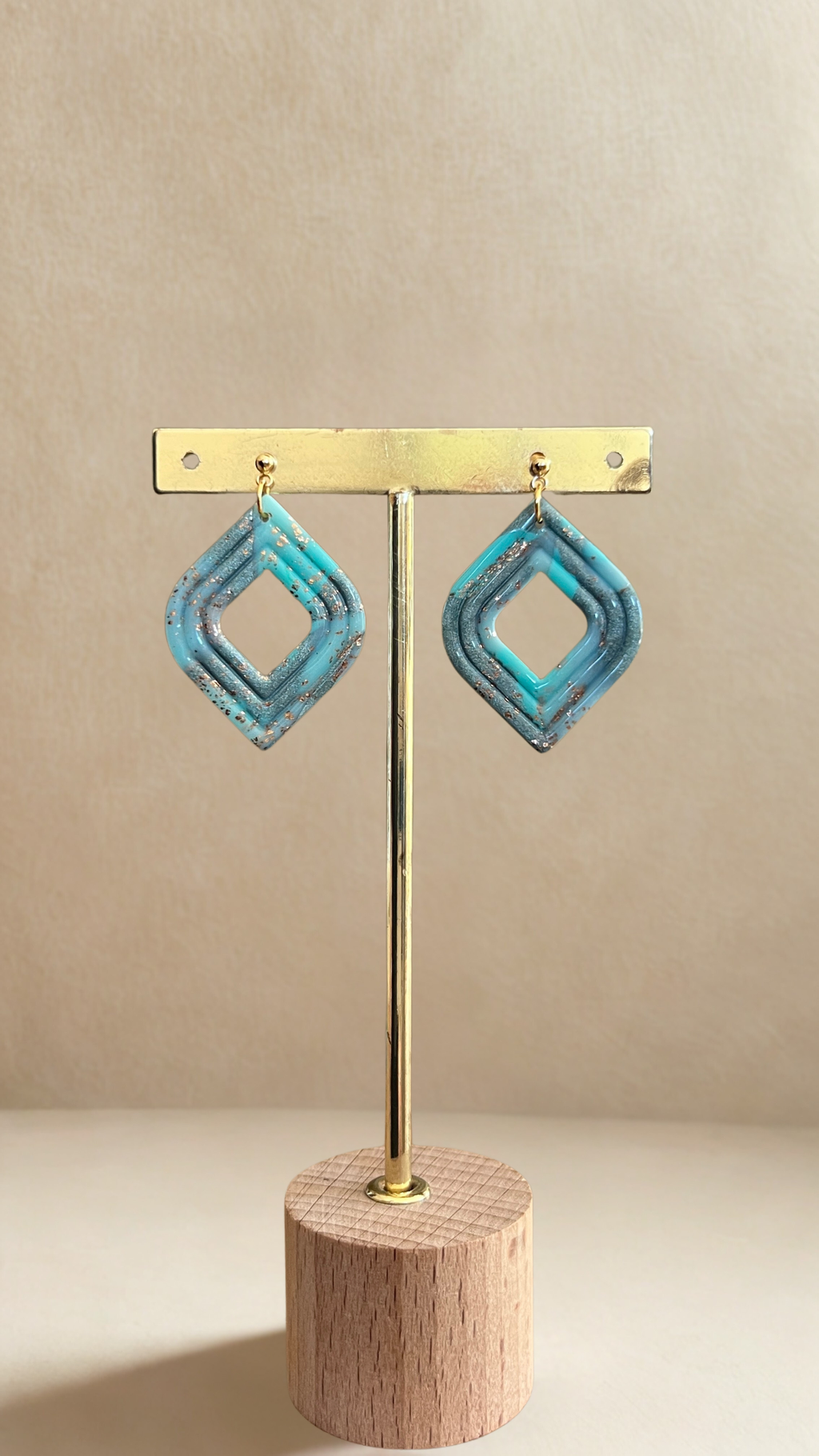 Boucles d'oreilles Olivia - coloris bleu