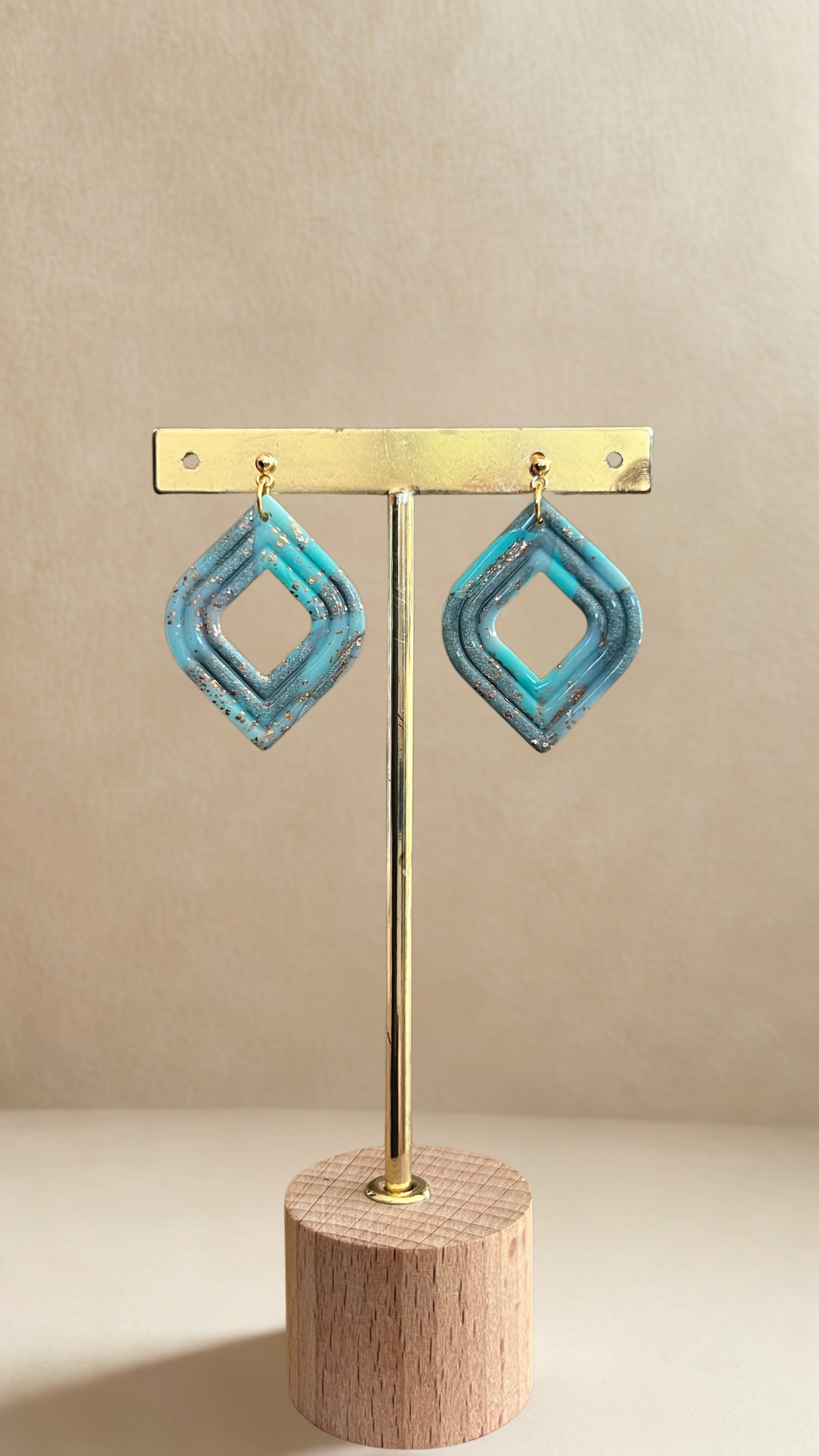 Boucles d'oreilles Olivia - coloris bleu