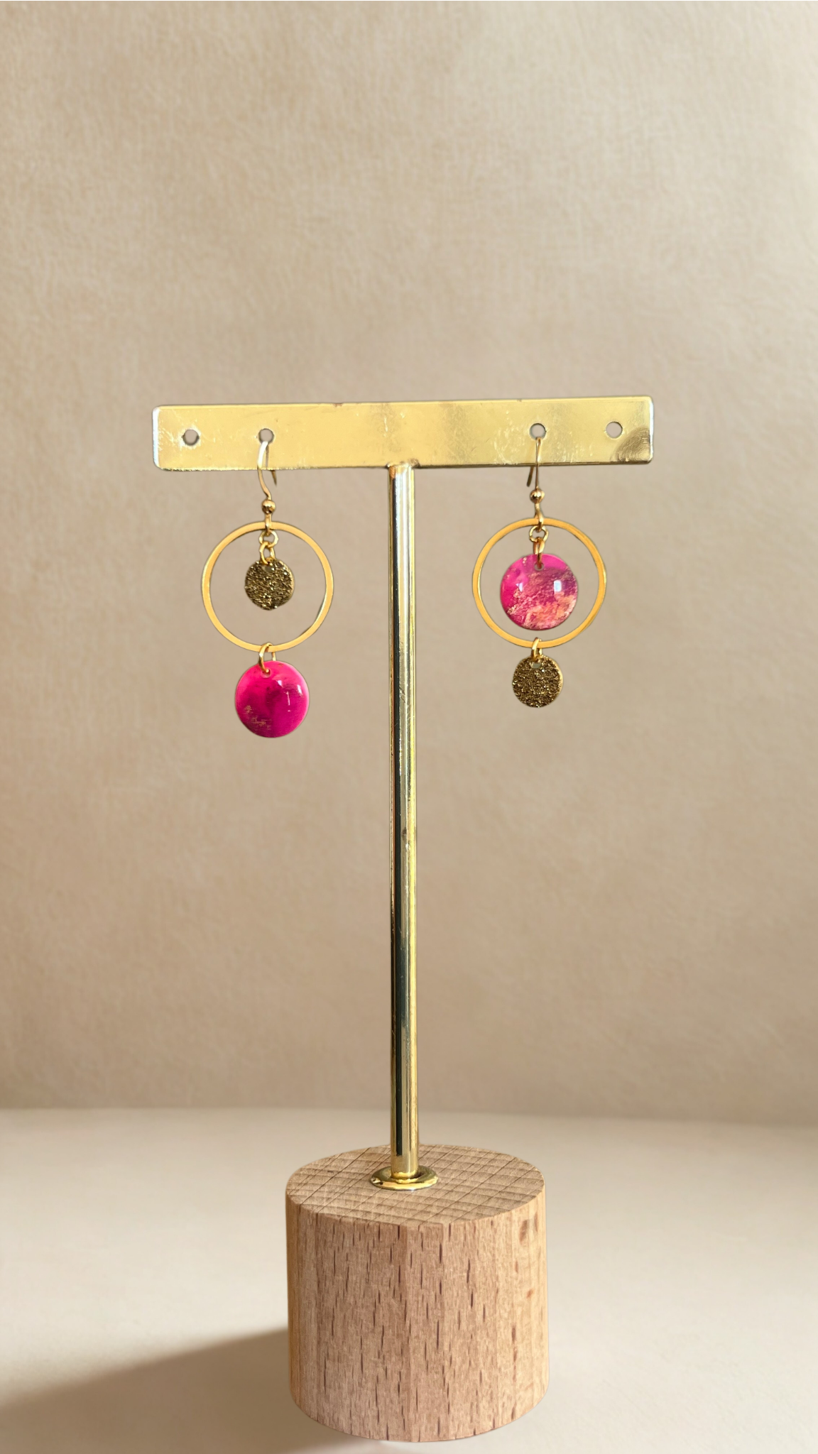 Boucles d'oreilles asymétriques Iris