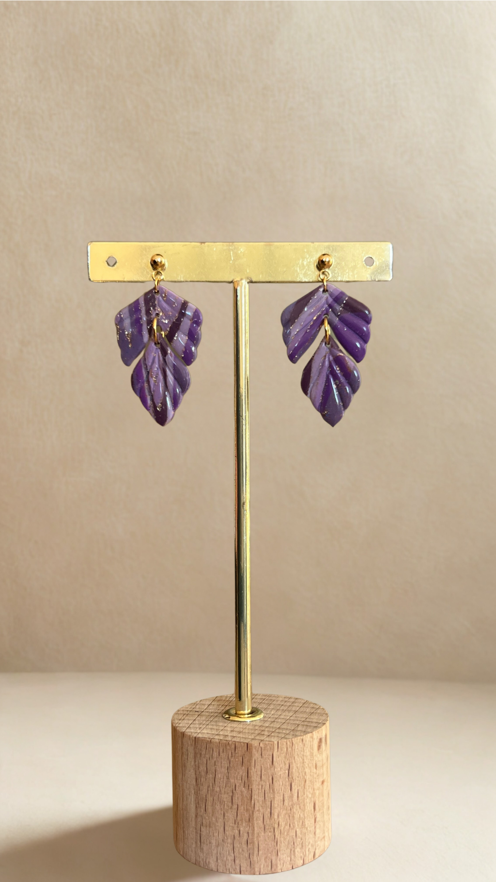 Boucles d'oreilles Alma - coloris violet
