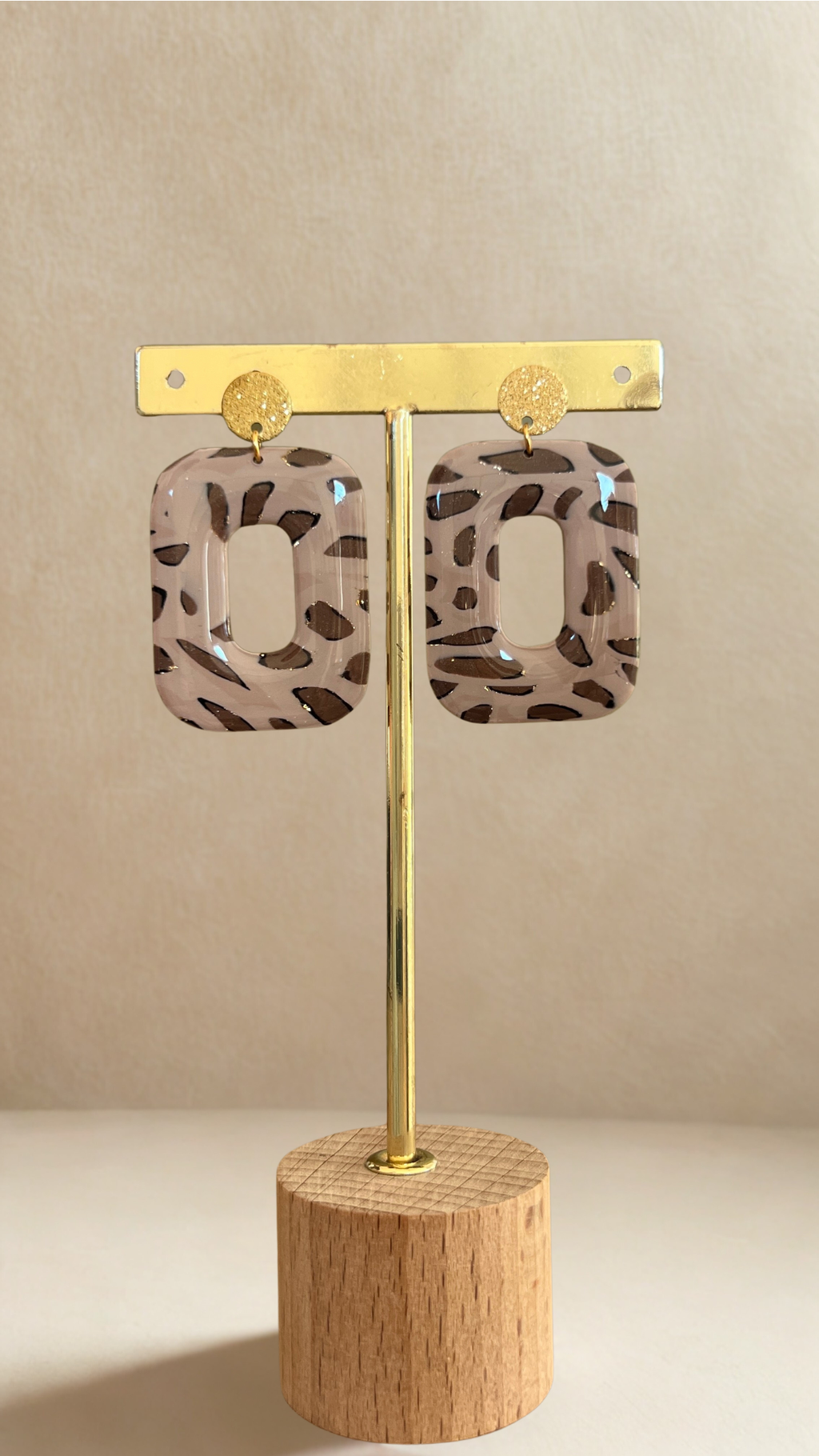 Boucles d'oreilles Calliopée - coloris léopard