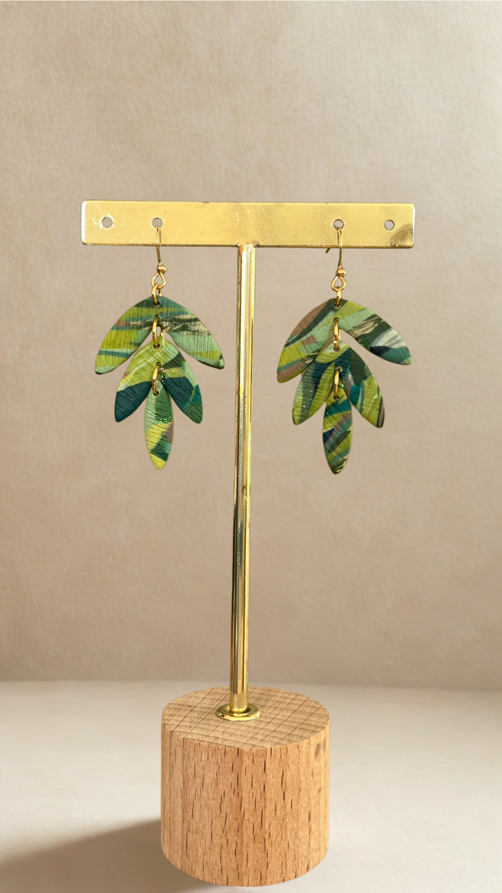 Boucles d'oreilles Flora - coloris vert