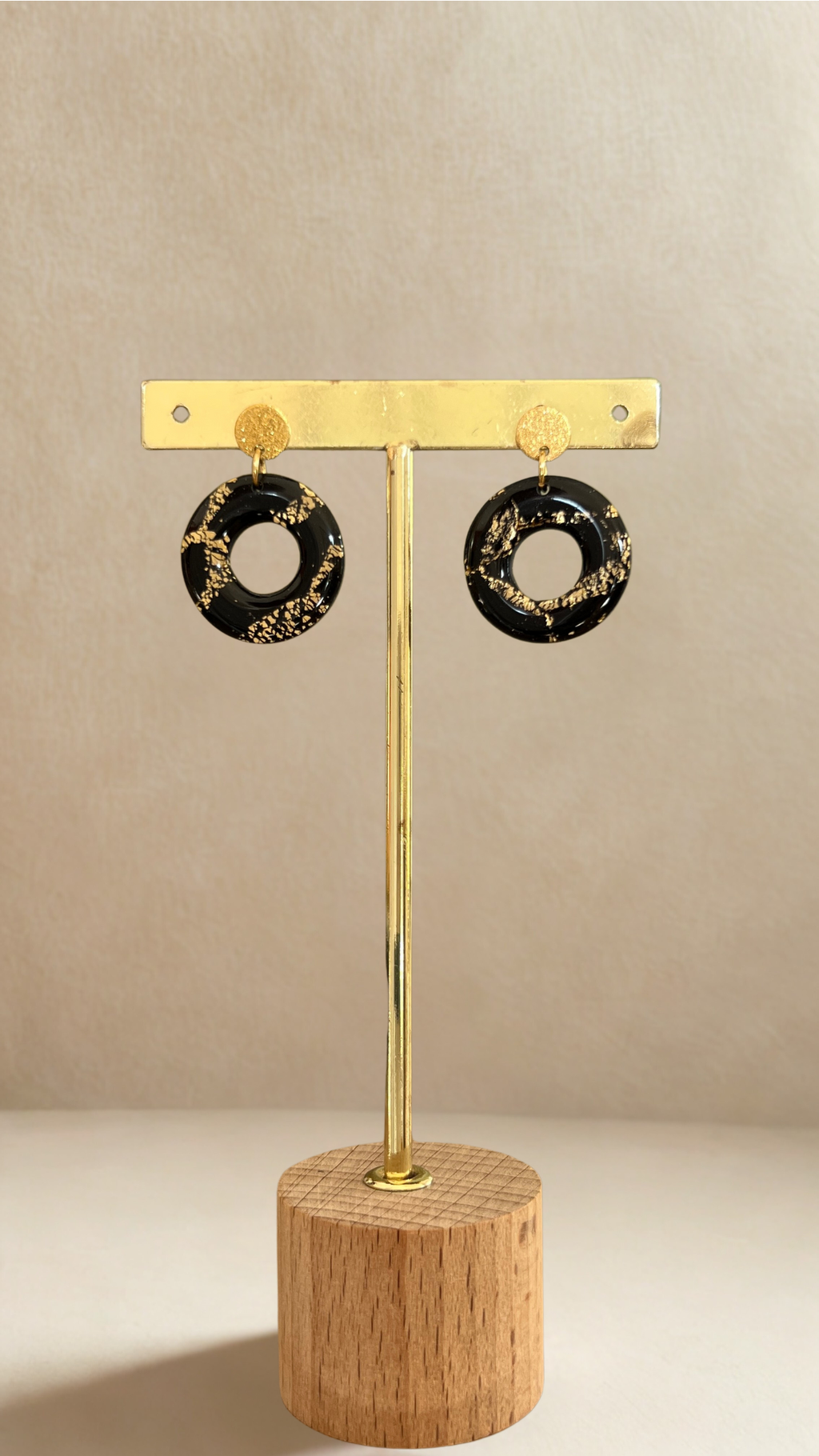 Boucles d'oreilles Octavia - coloris noir
