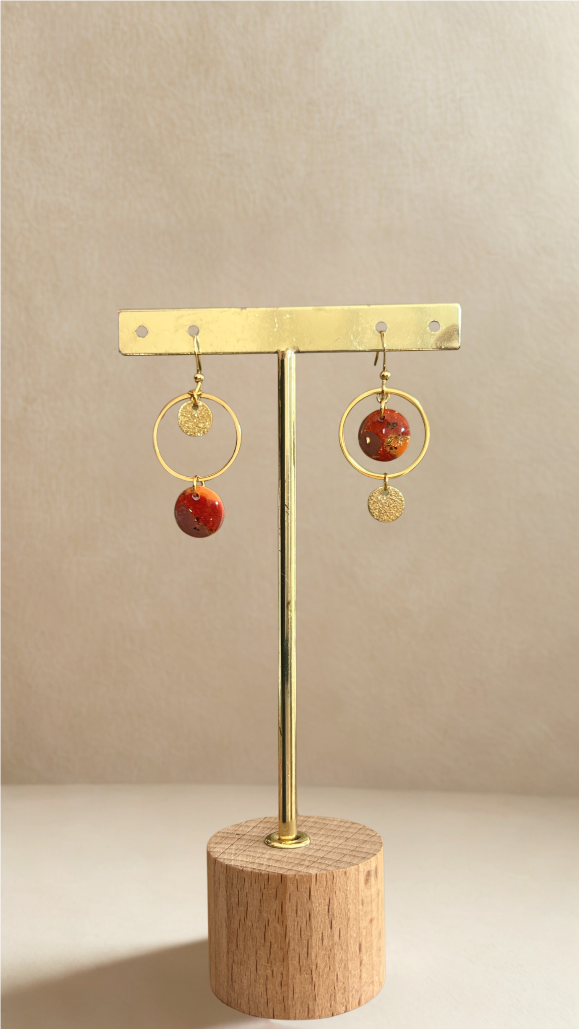 Boucles d'oreilles asymétriques Iris
