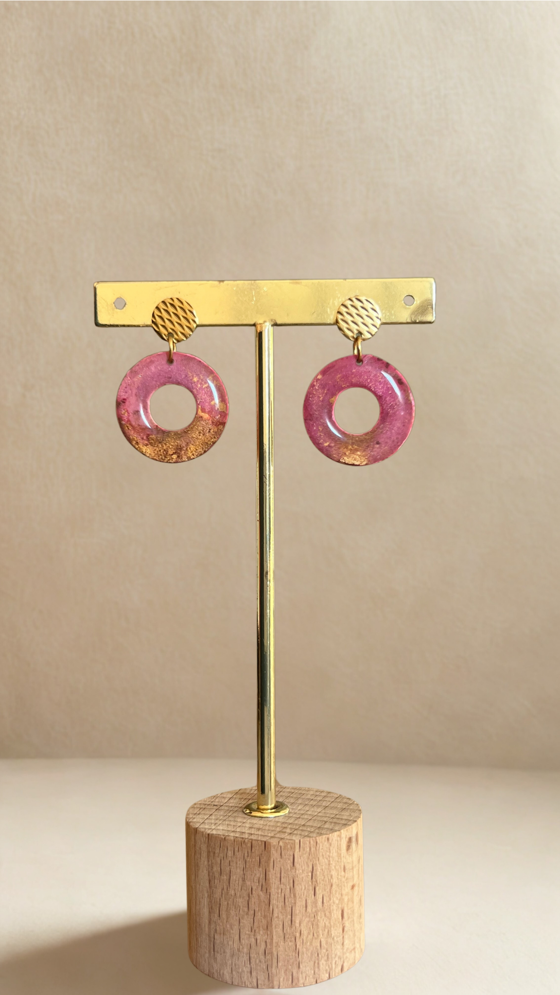 Boucles d'oreilles Octavia - coloris rose