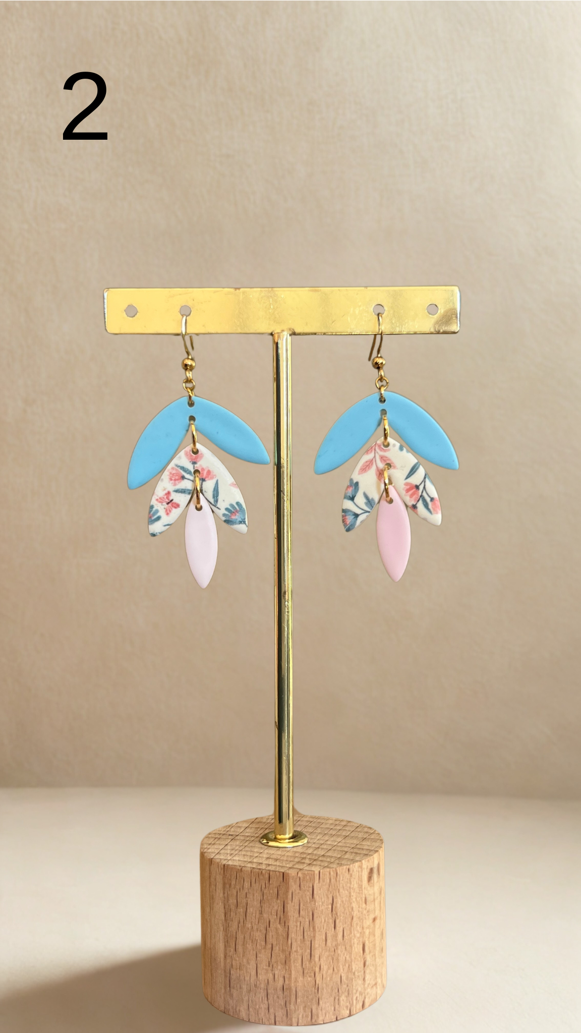 Boucles d'oreilles Flora - coloris fleuri
