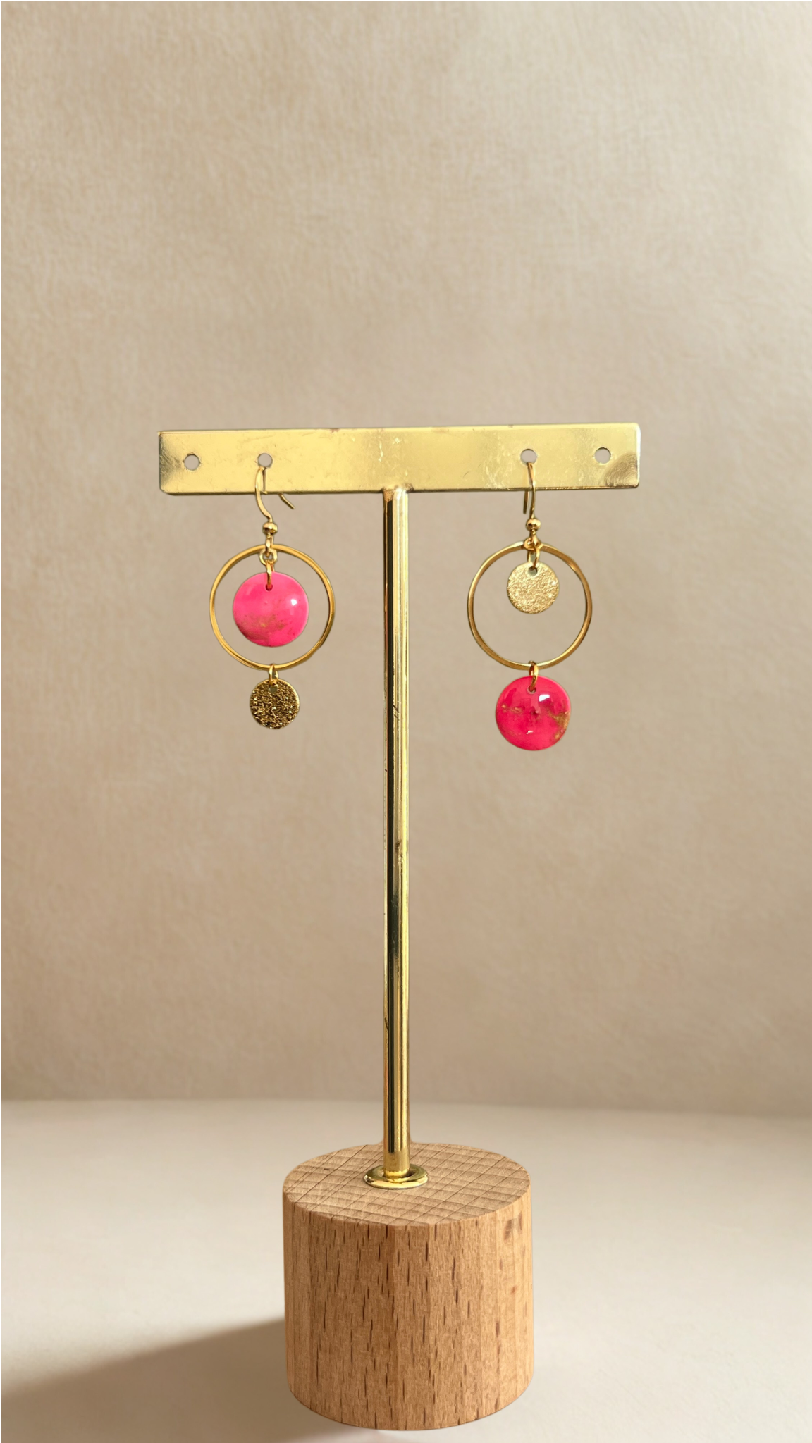 Boucles d'oreilles asymétriques Iris