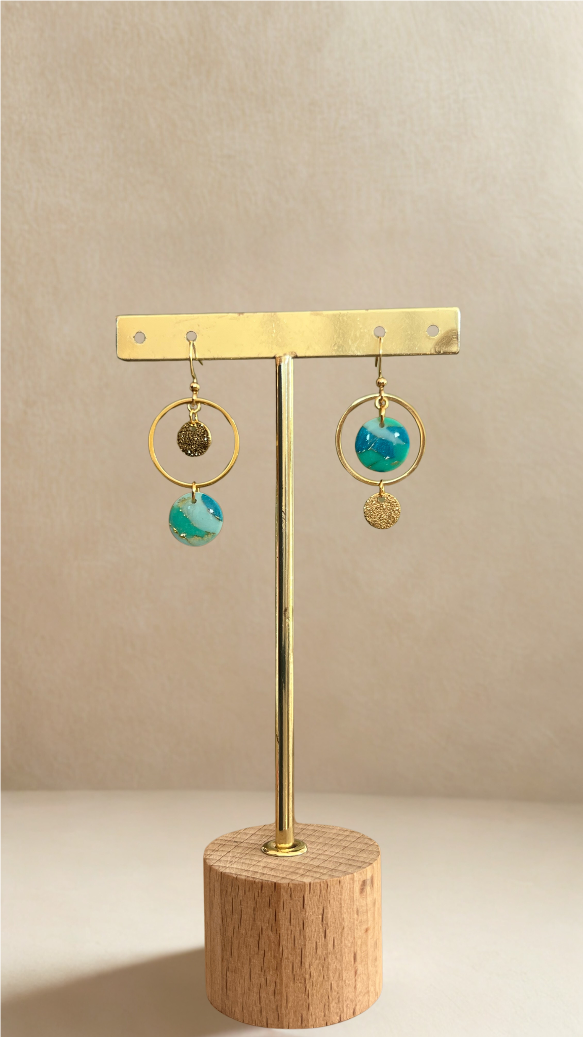 Boucles d'oreilles asymétriques Iris