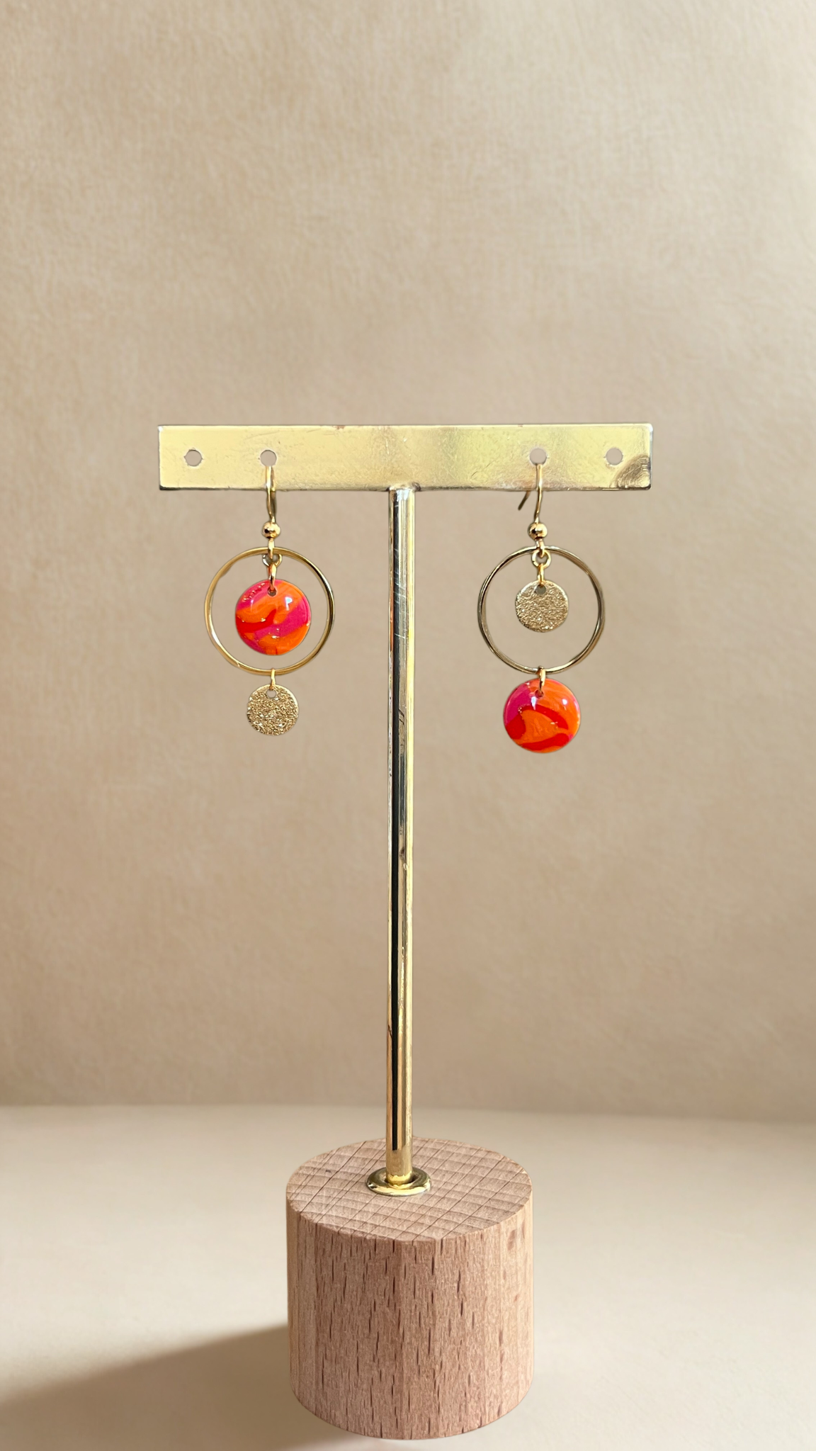 Boucles d'oreilles asymétriques Iris