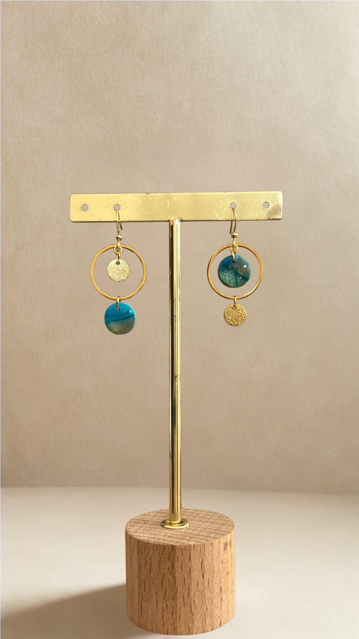Boucles d'oreilles asymétriques Iris