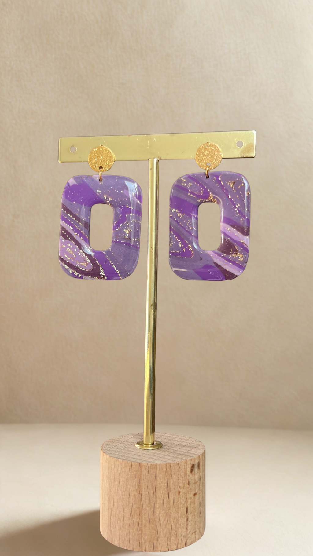 Boucles d'oreilles Calliopée - coloris violet