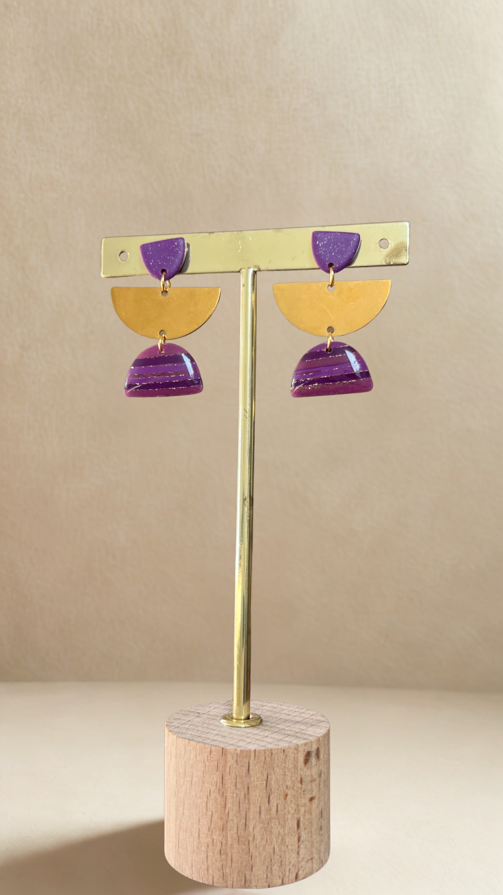 Boucles d'oreilles Marina - coloris violet