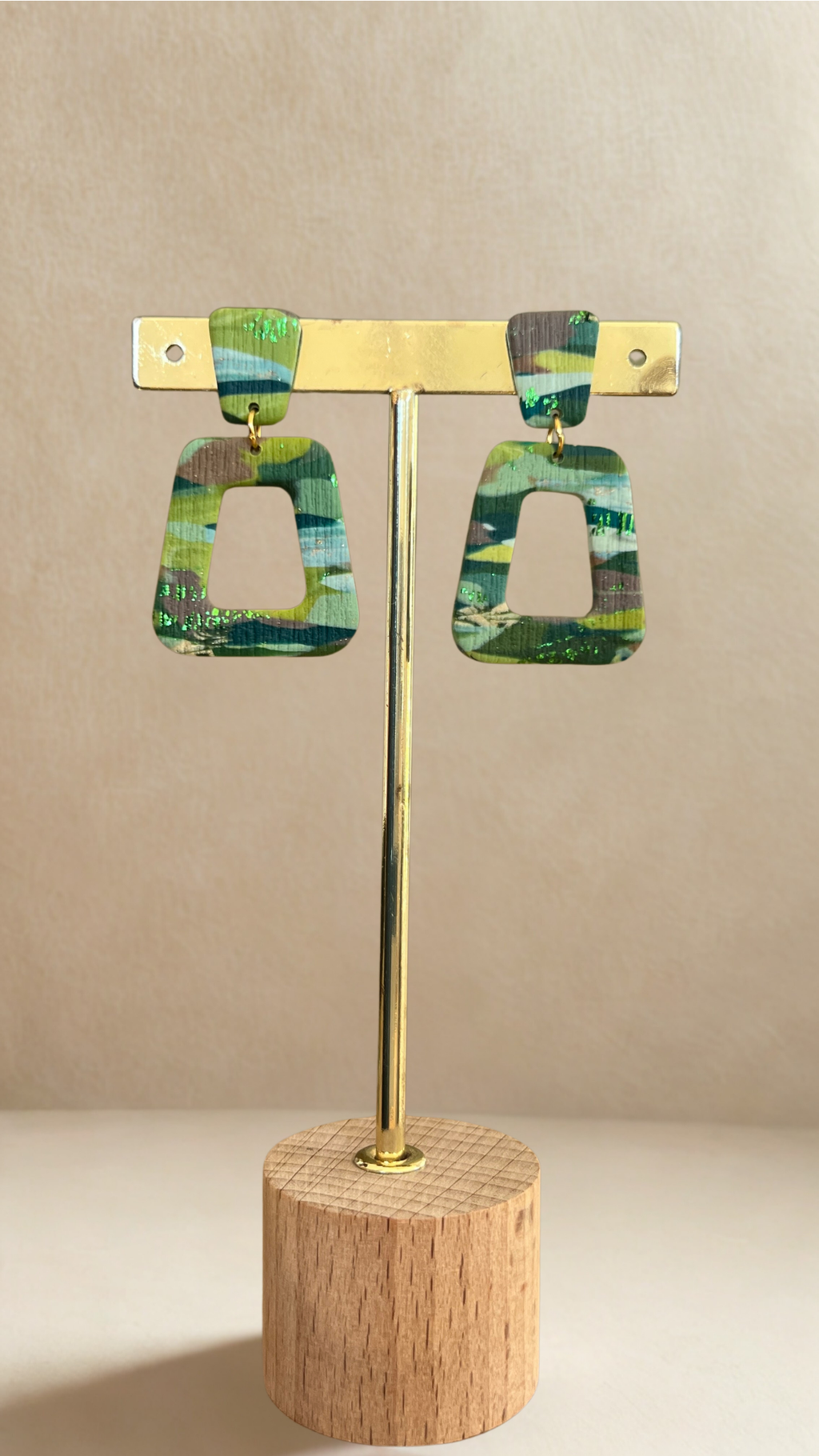Boucles d'oreilles Azalée - coloris vert