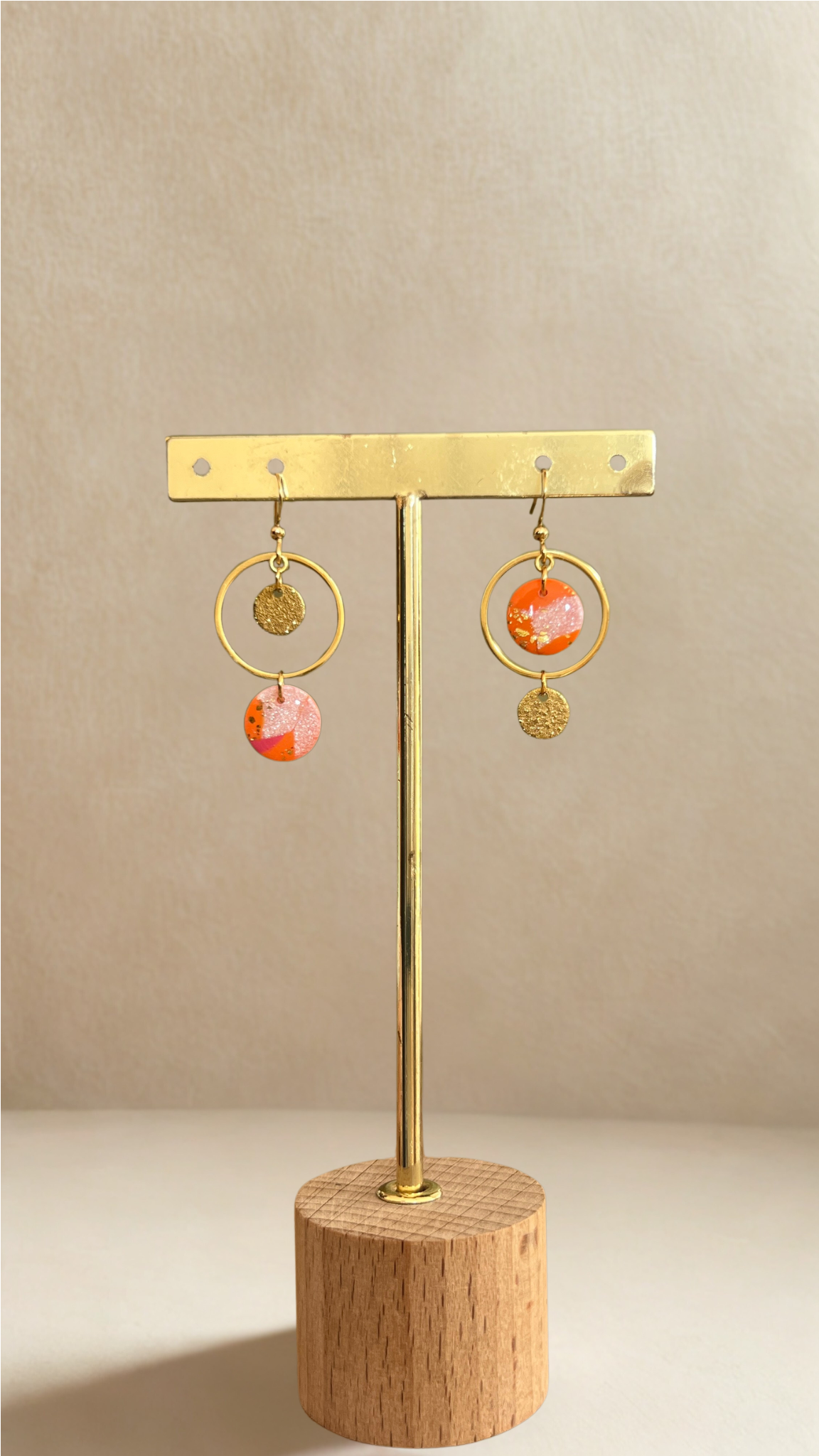 Boucles d'oreilles asymétriques Iris