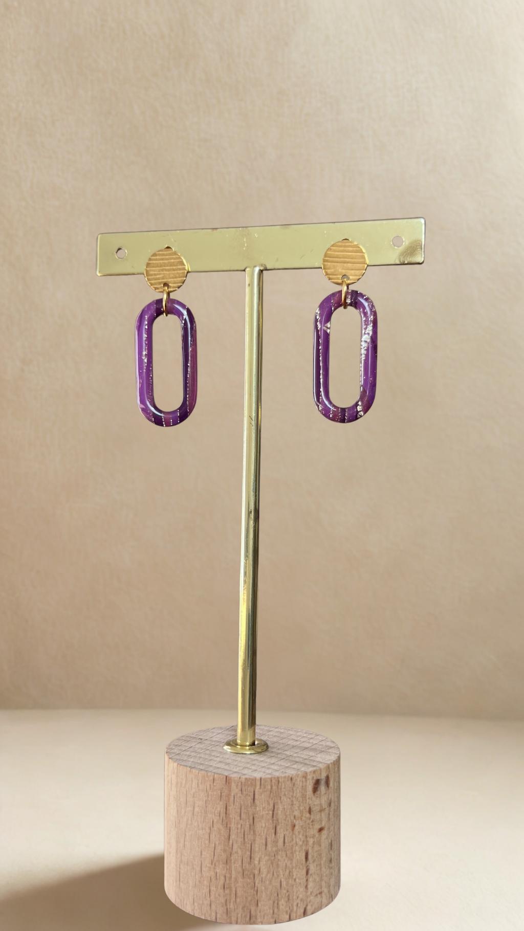 Boucles d'oreilles Doriane - coloris violet