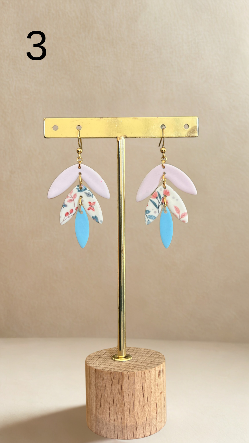 Boucles d'oreilles Flora - coloris fleuri