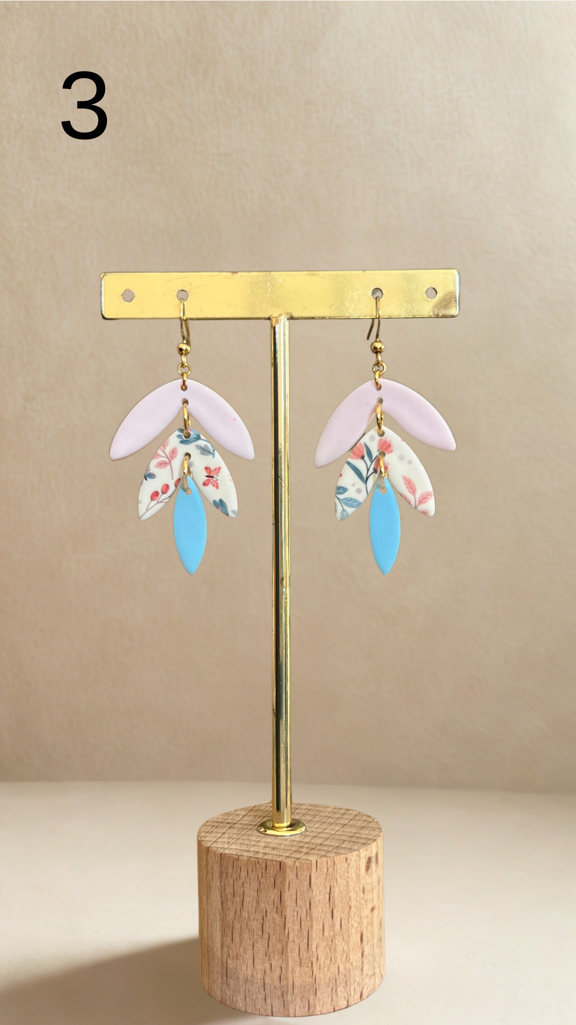 Boucles d'oreilles Flora - coloris fleuri