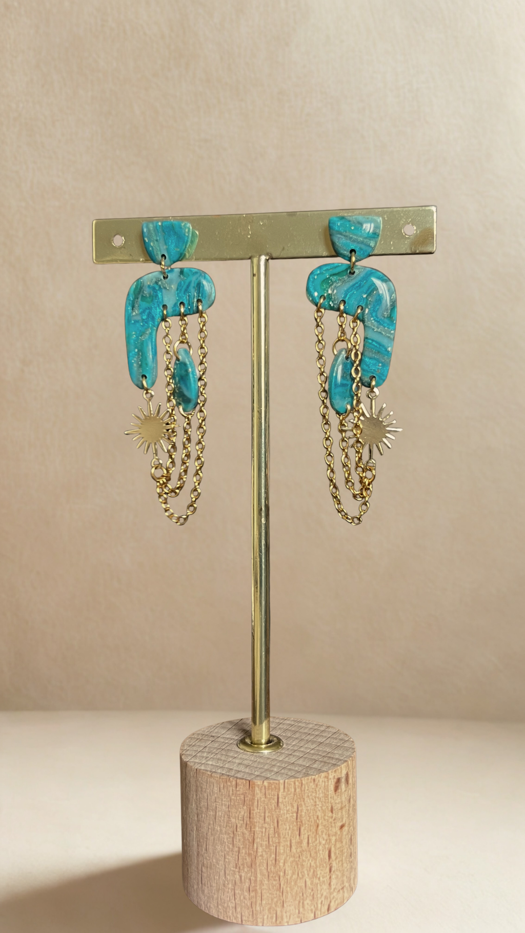 Boucles d'oreilles Adrielle coloris turquoise