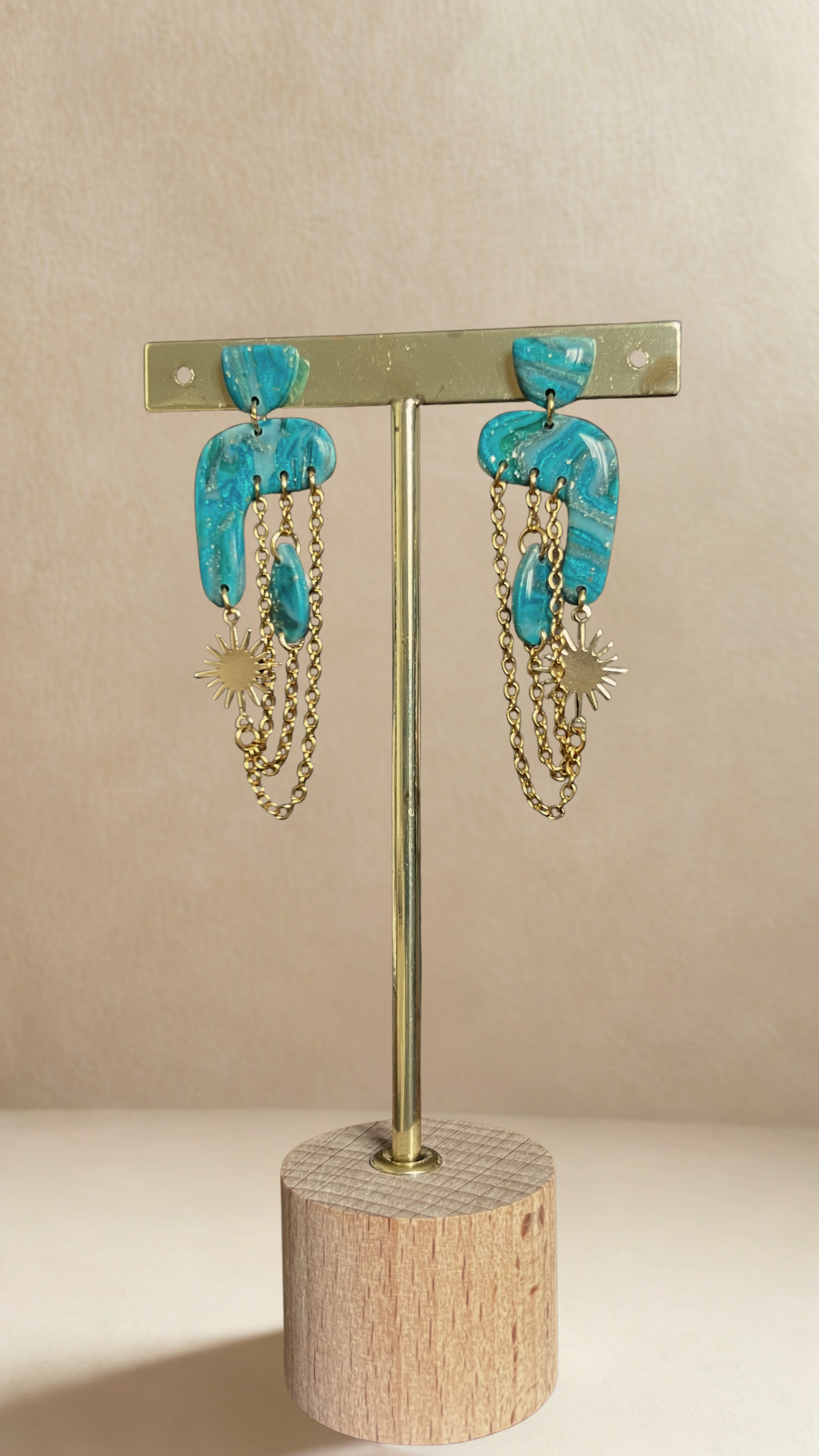 Boucles d'oreilles Adrielle coloris turquoise