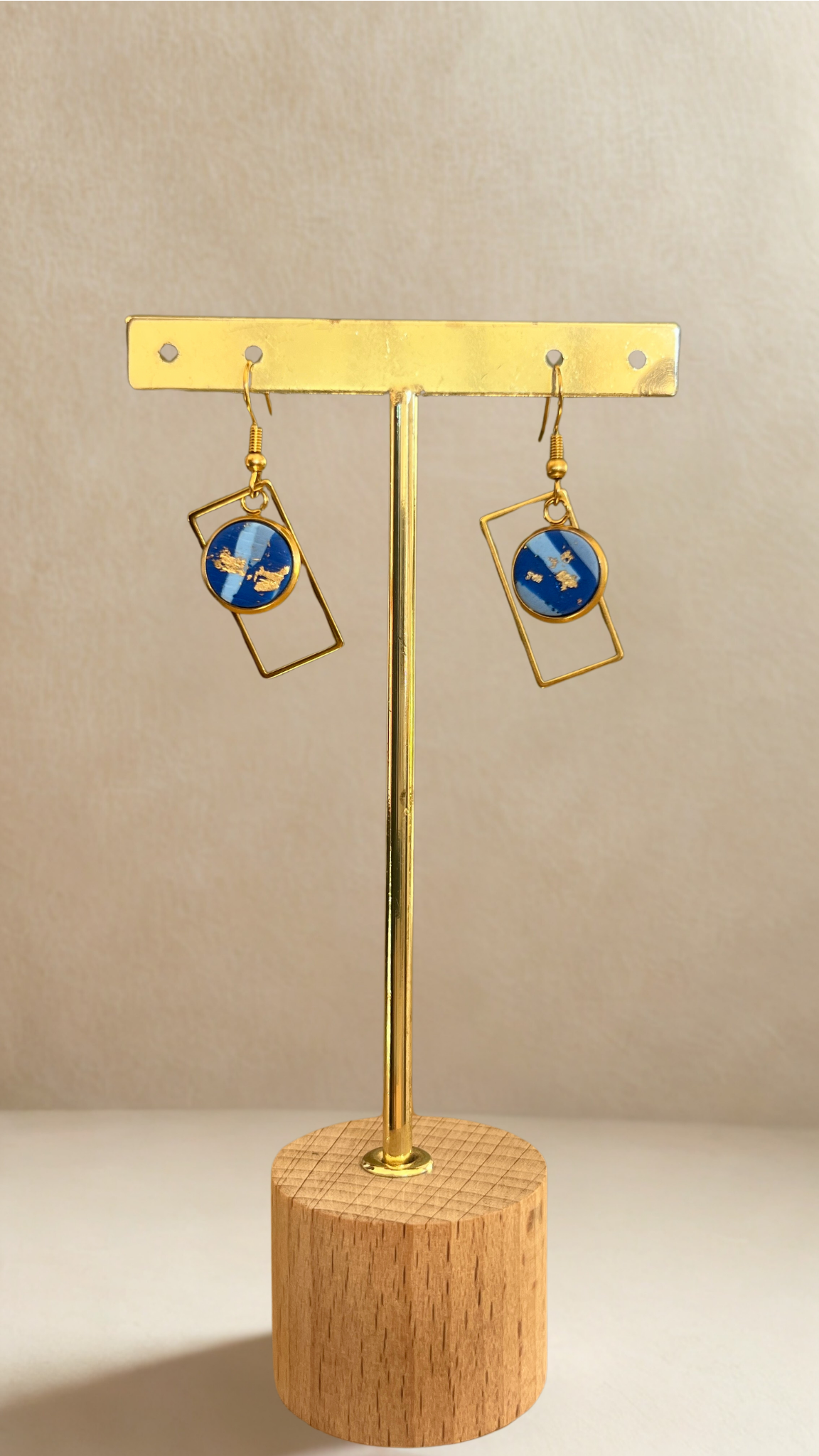 Boucles d'oreilles Clara - coloris bleu