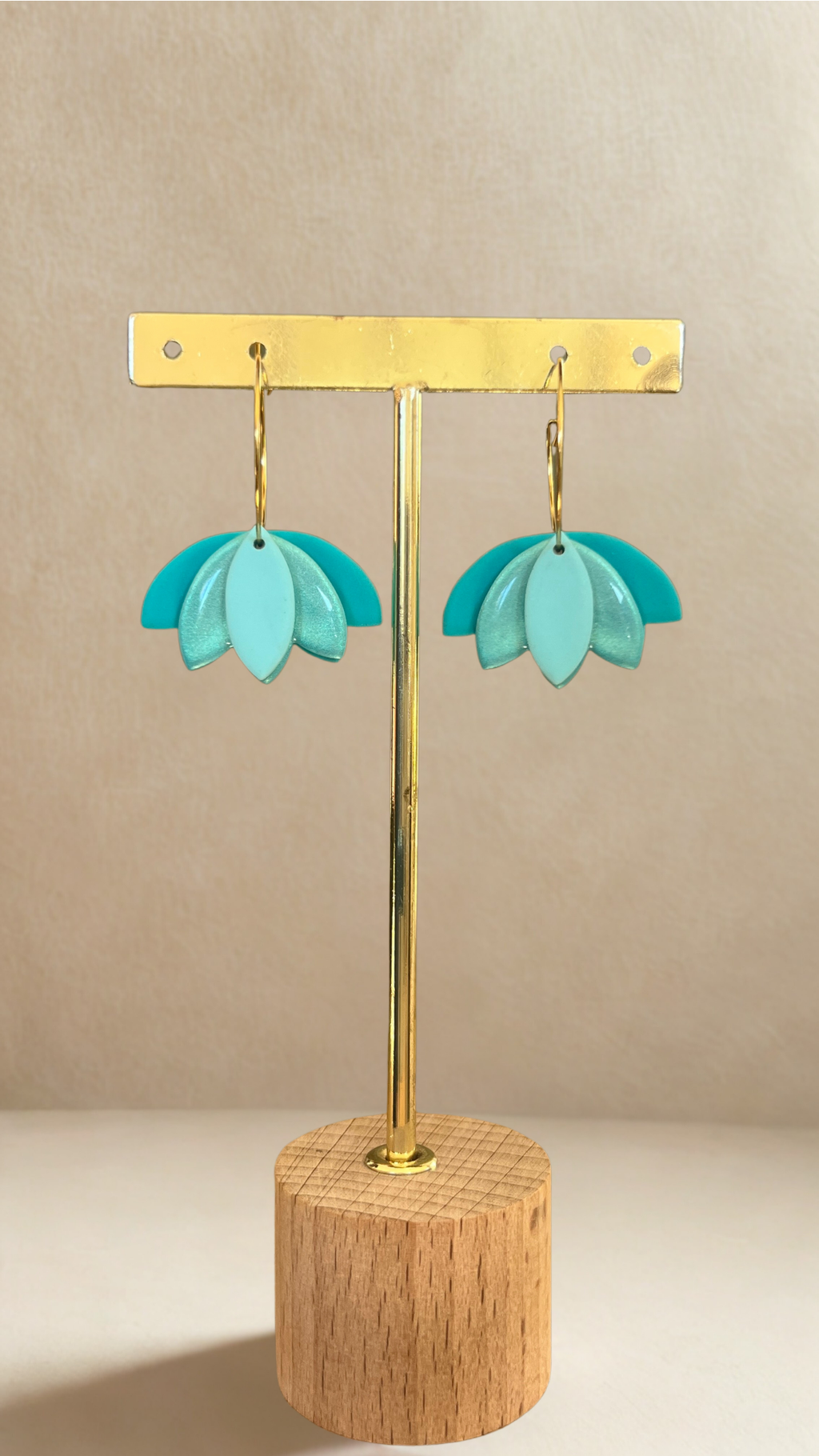 Boucles d'oreilles April - coloris violet