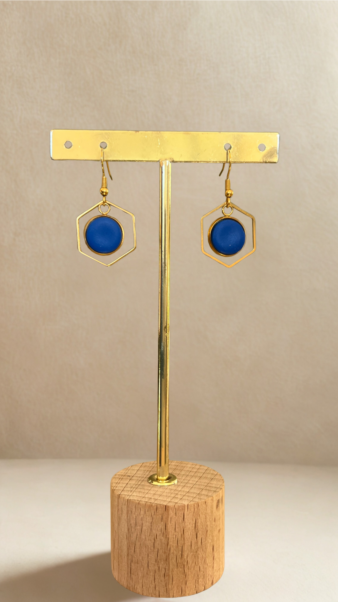 Boucles d'oreilles mini Kacie - coloris bleu électrique