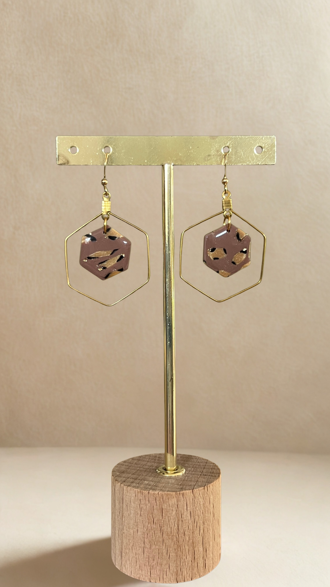 Boucles d'oreilles Kacie - coloris léopard