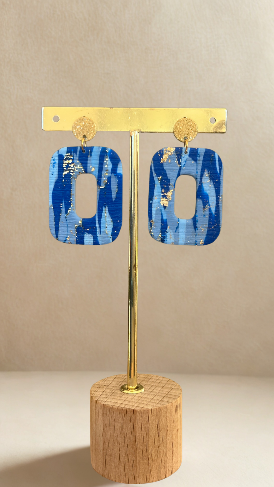 Boucles d'oreilles Calliopée - coloris bleu