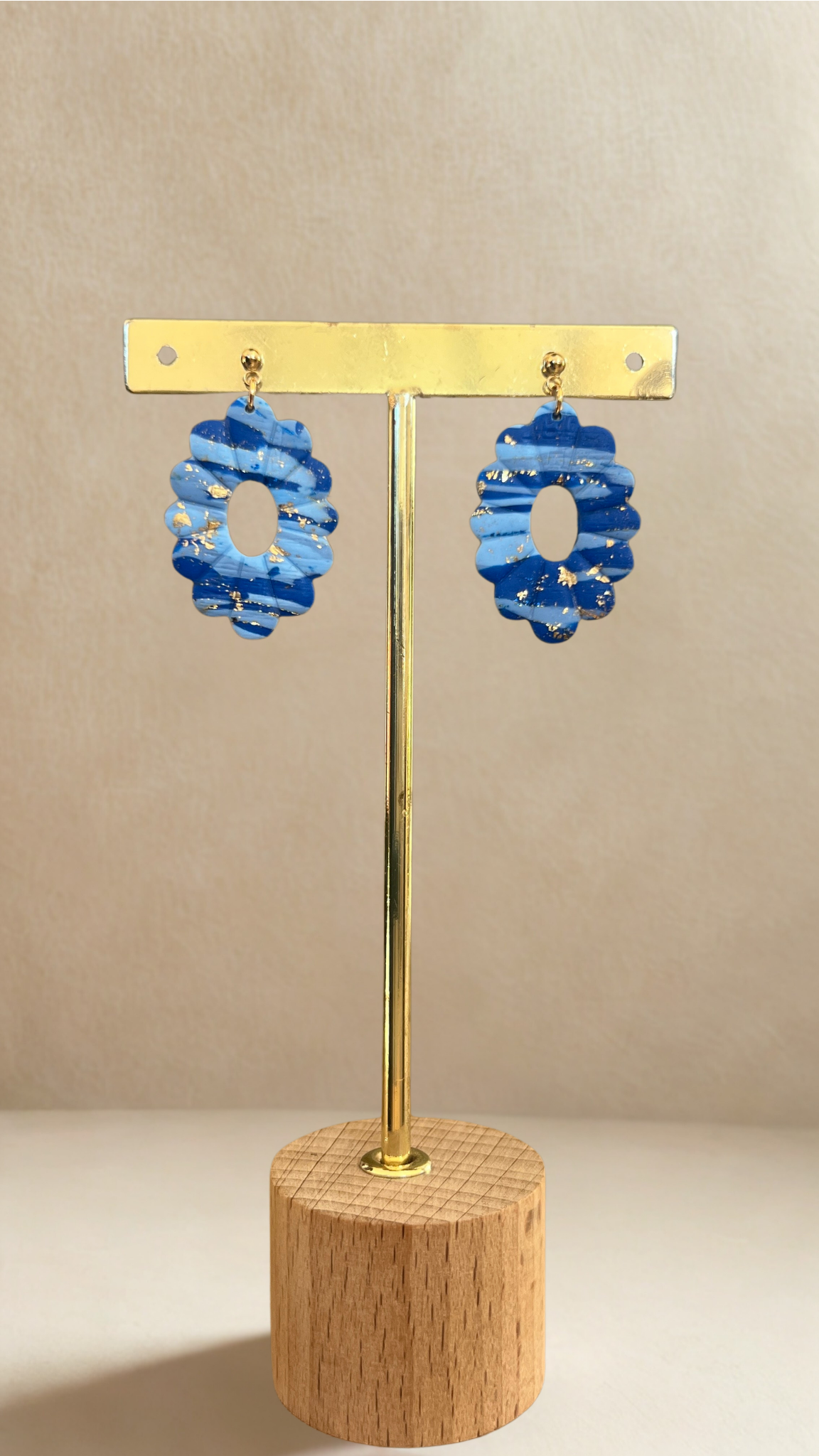 Boucles d'oreilles Luna - coloris bleu